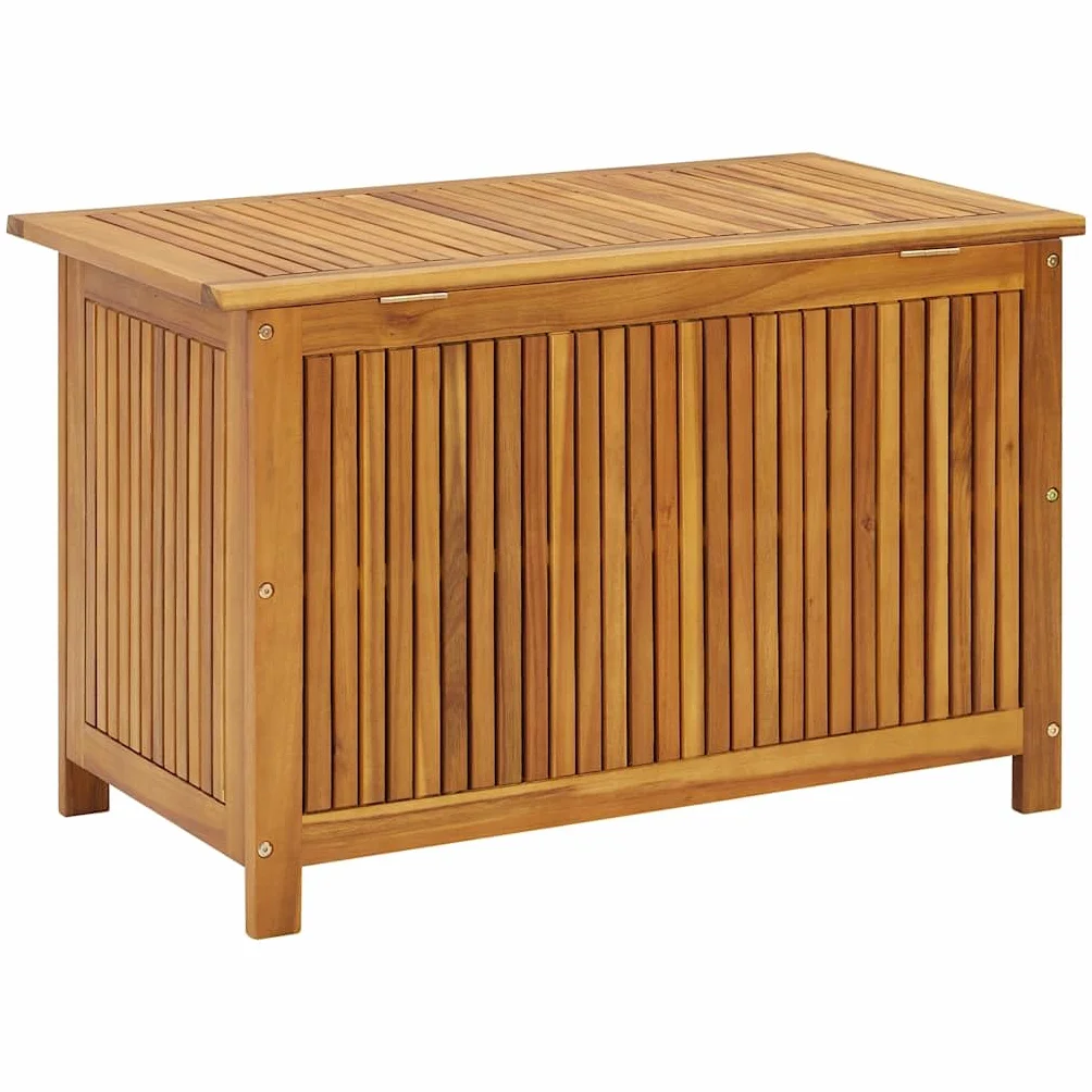 vidaXL Boîte de Rangement de Jardin Banc de Stockage en Bois d'Acacia Solide 90x50x58 cm