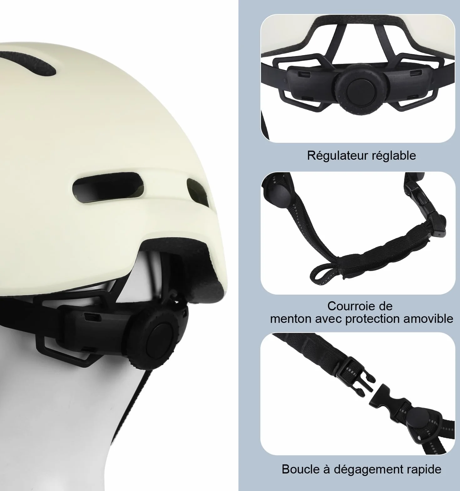 KINGLEAD Casque de vélo,Casque Urban Commuter,Casque de vélo stylé Hommes et Femmes pour Le Cyclisme Trekking City Roller Casque Hommes réglable