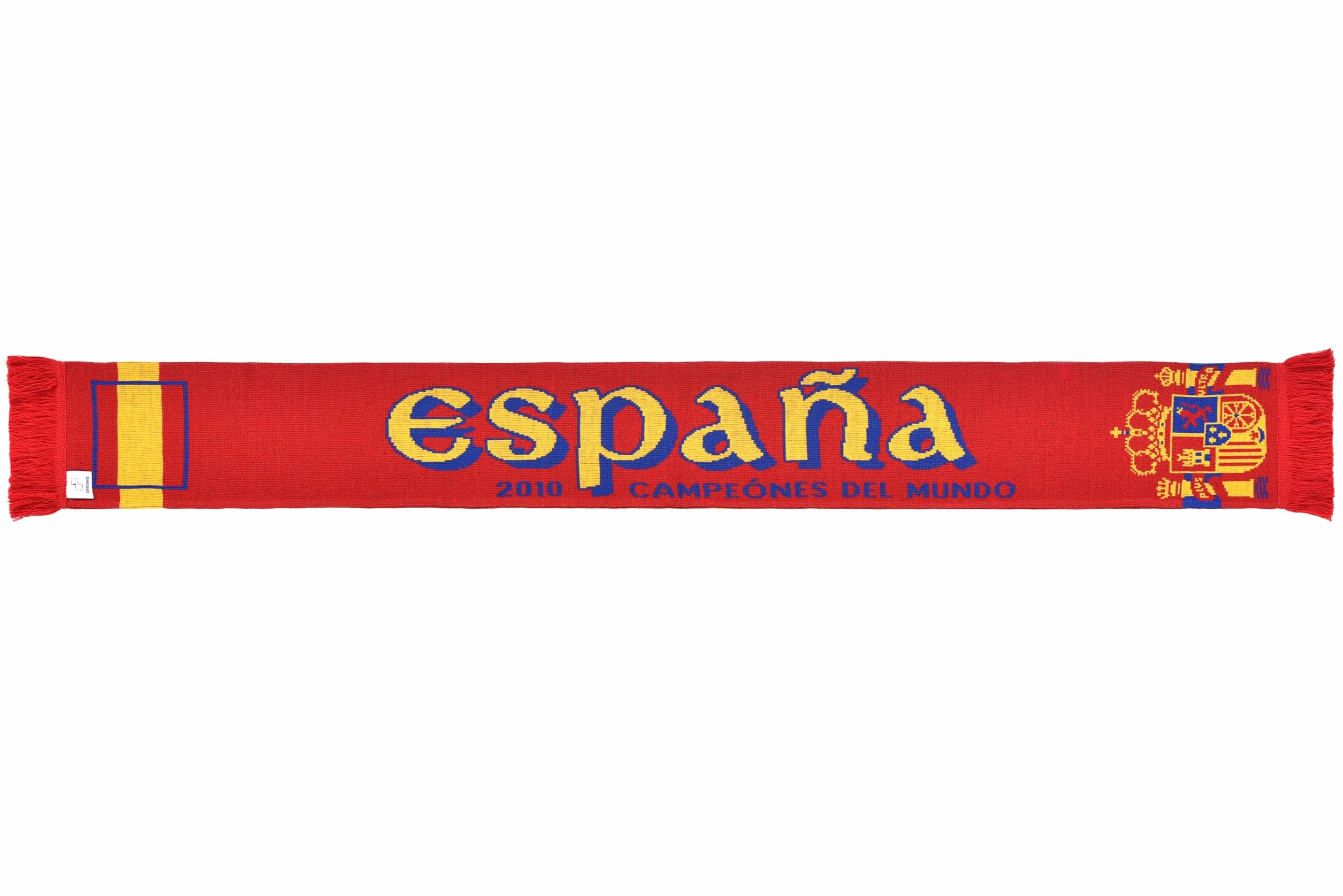 Euroscarves Espagne Espana Écharpe en tricot, Rouge, jaune, bleu, Taille unique
