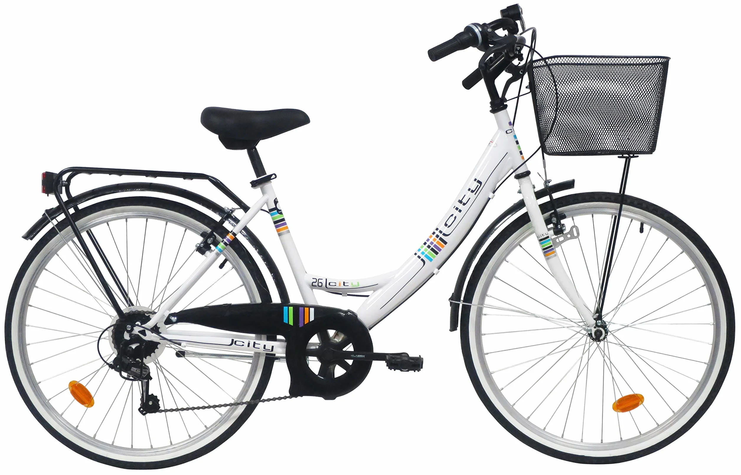 VTC 26" Femme Ville Style Retro - 6 Vitesses Shimano TY21 Freins V-Brake City
