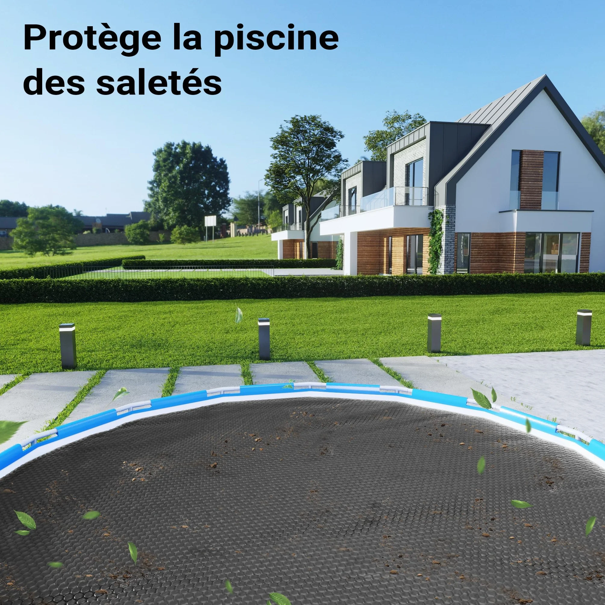Wiltec Bâche à Bulles Solaire Ronde pour Piscine Ø 3,6 m 140 µ PE Noire