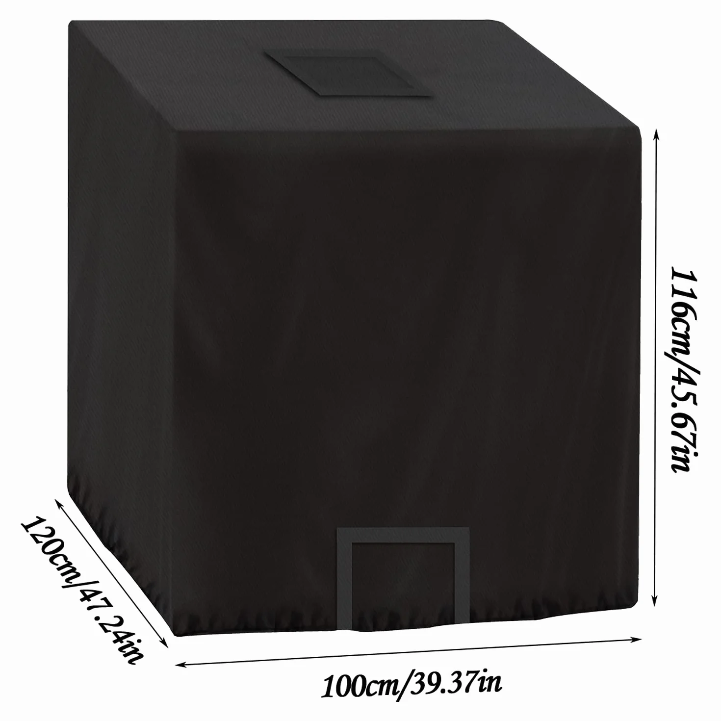 Bâche IBC 1000L Anti-poussière Anti-UV Anti-Pluie 420D 120x100x116 cm