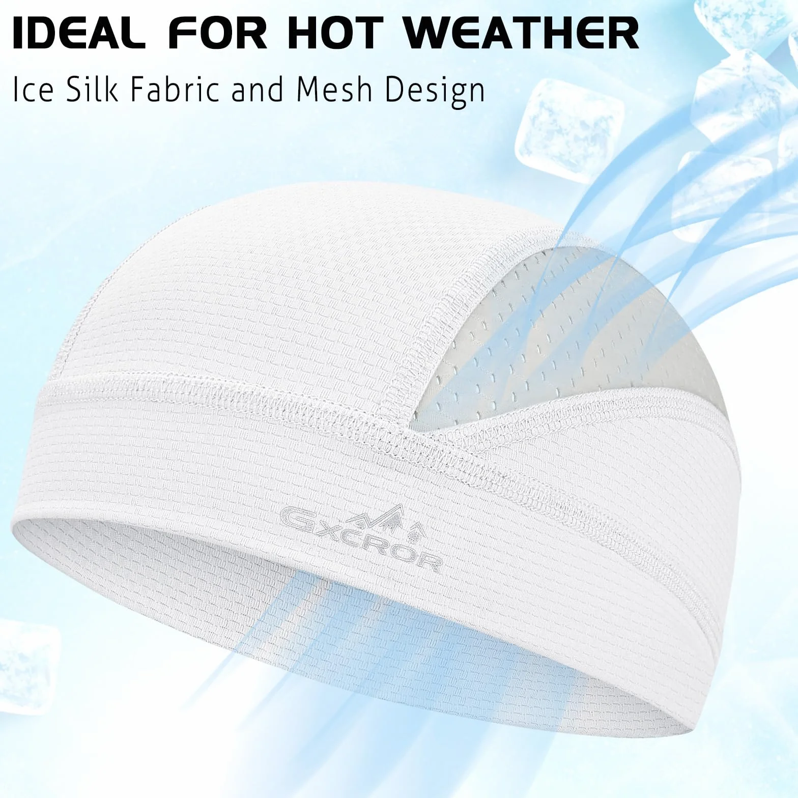 GXCROR Casquette rafraîchissante pour homme et femme - Doublure en maille respirante - Été - Cyclisme - Moto