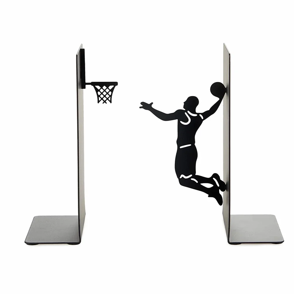 Balvi Serre-Livres Slam Dunk Noir Support de Livres en Forme de Joueur de Basket