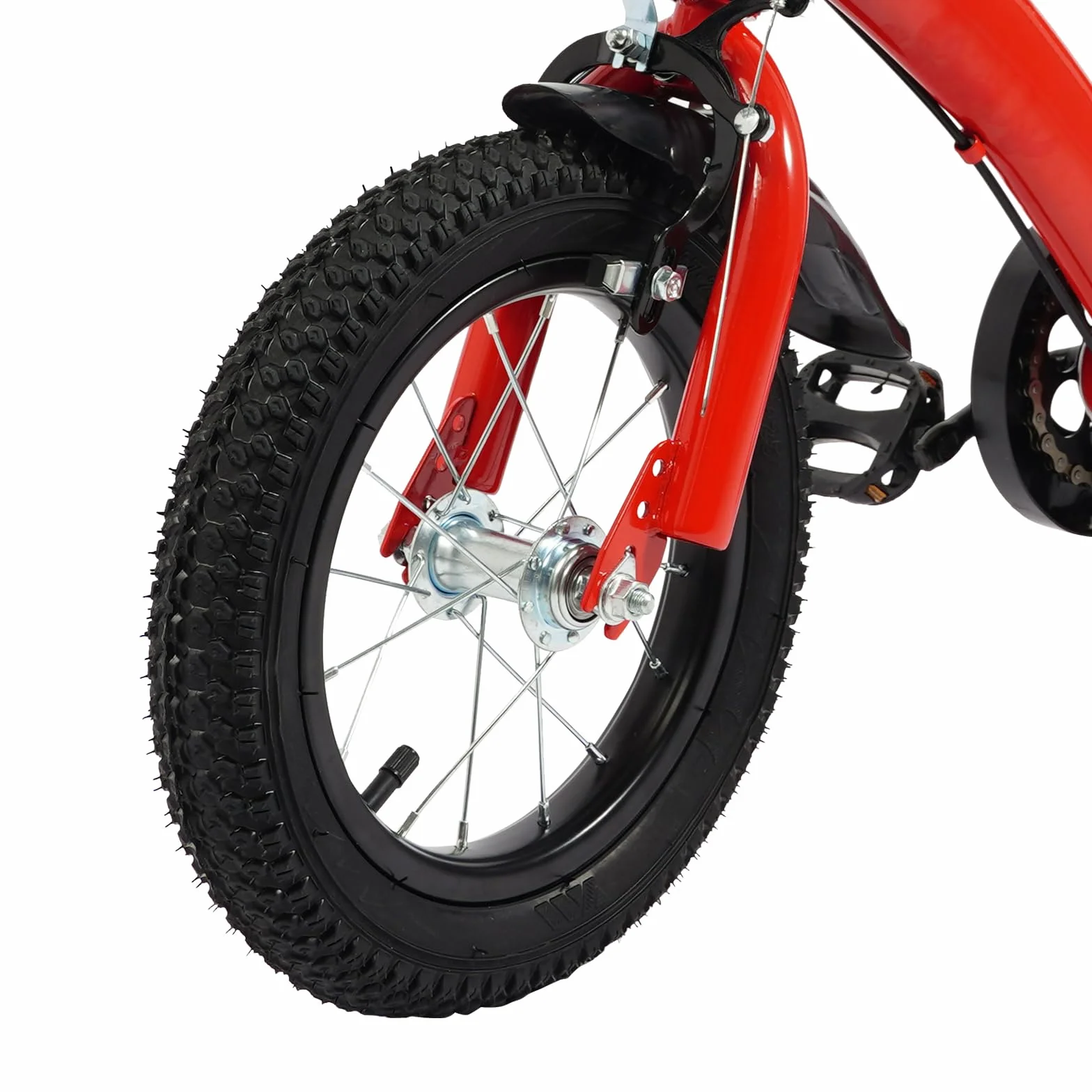 Vélo pour enfant 12" avec roues stabilisatrices, panier et bouteille d'eau