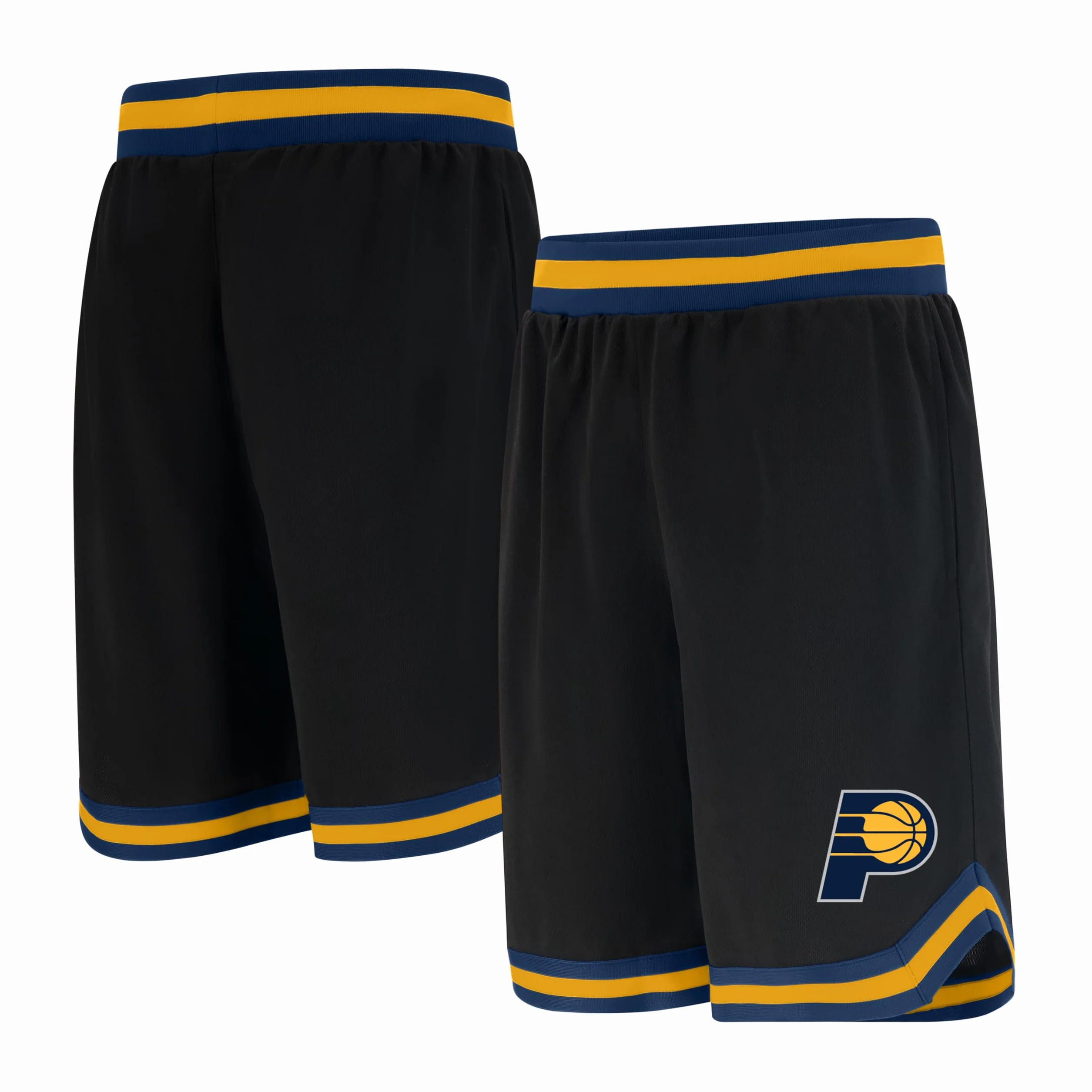 Unk NBA Short de Basket pour Homme GSM3547F avec Logo de l'équipe de la NBA tissé en polymaille, Noir, Taille M