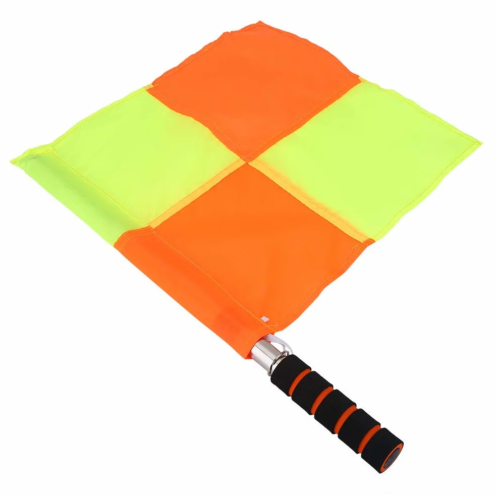 Voluxe Drapeau d'arbitre de Football, matériaux de Haute qualité Drapeau de Juge de Ligne Facile et Pratique Durable pour Amateur pour Les Amateurs de Plein air