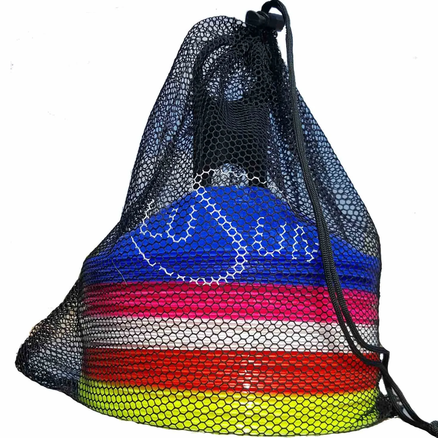 Lusum Lot de 50 coupelles de sport pour le balisage avec support et sac