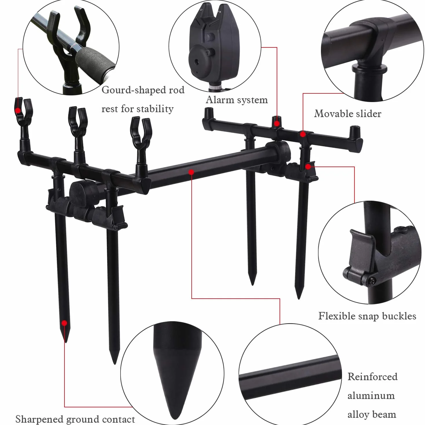 Sougayilang Carp Fishing Rod Pod Stand Holder