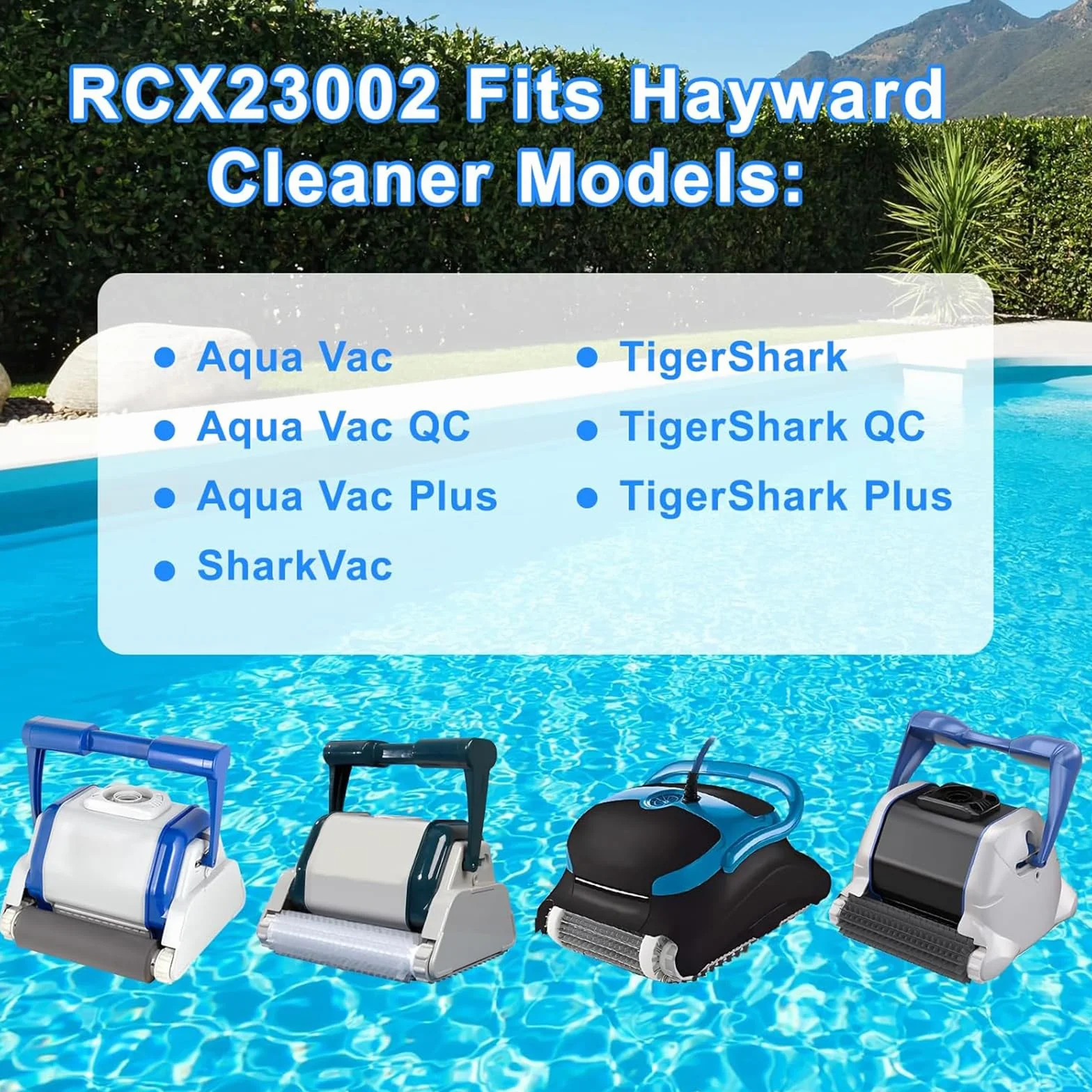 Courroies d'entraînement Aquavac Tiger Shark pour Hayward Nettoyage Piscine Caoutchouc 2 pièces