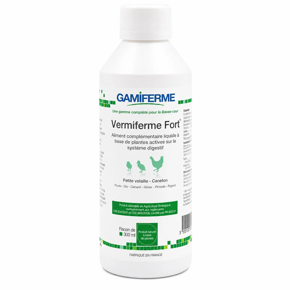 VERMIFERME FORT 300 ml BIO vermifuge pour canard, poule, oies