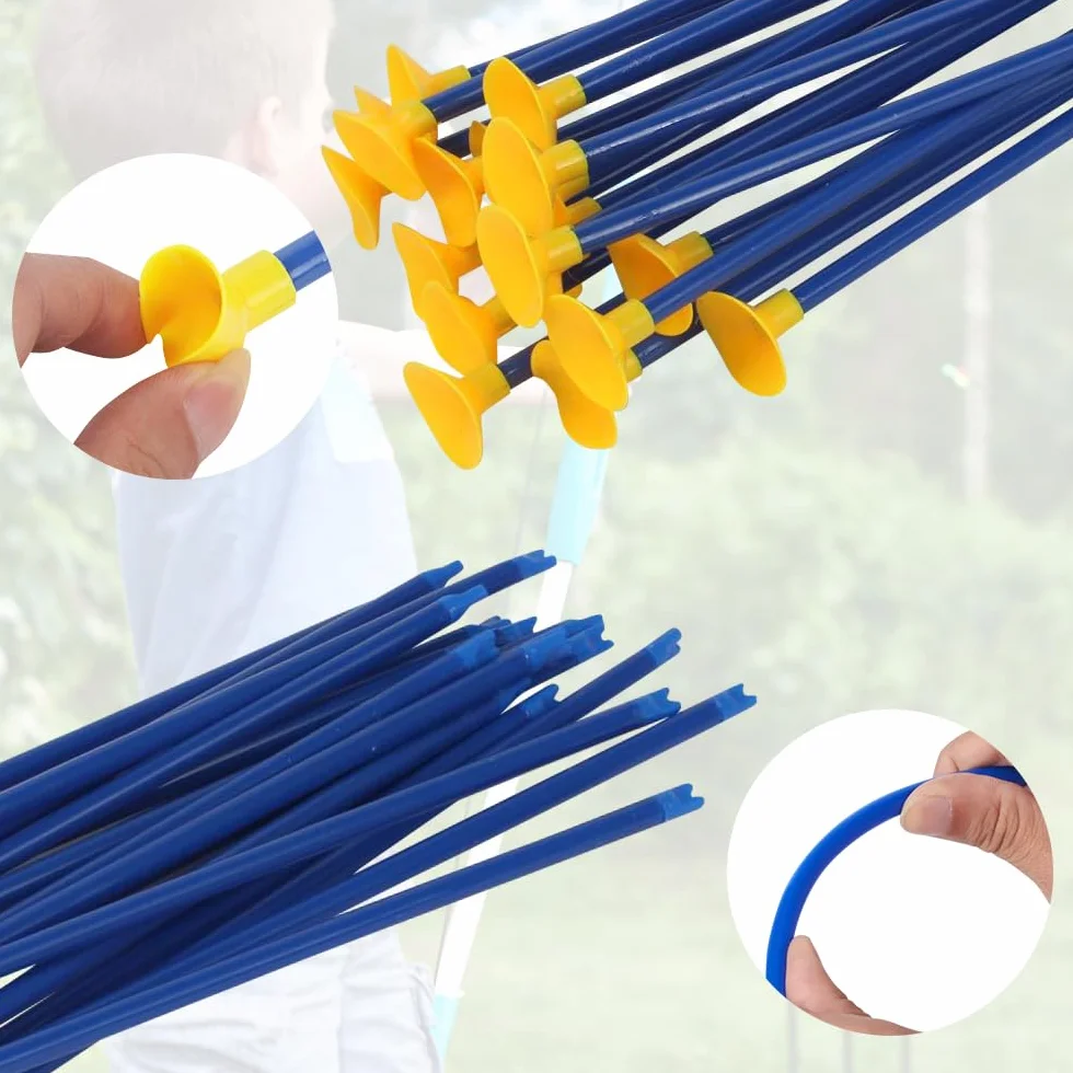 24 Pièces Flèche Ventouse, Flèches de Rechange à Ventouse, 42 cm Tir à l'arc Flèches à Ventouse, Enfant flèche de Jouet, Tir à la Cible Entraînement au Jeu pour Garçons et Filles pour Sébutant