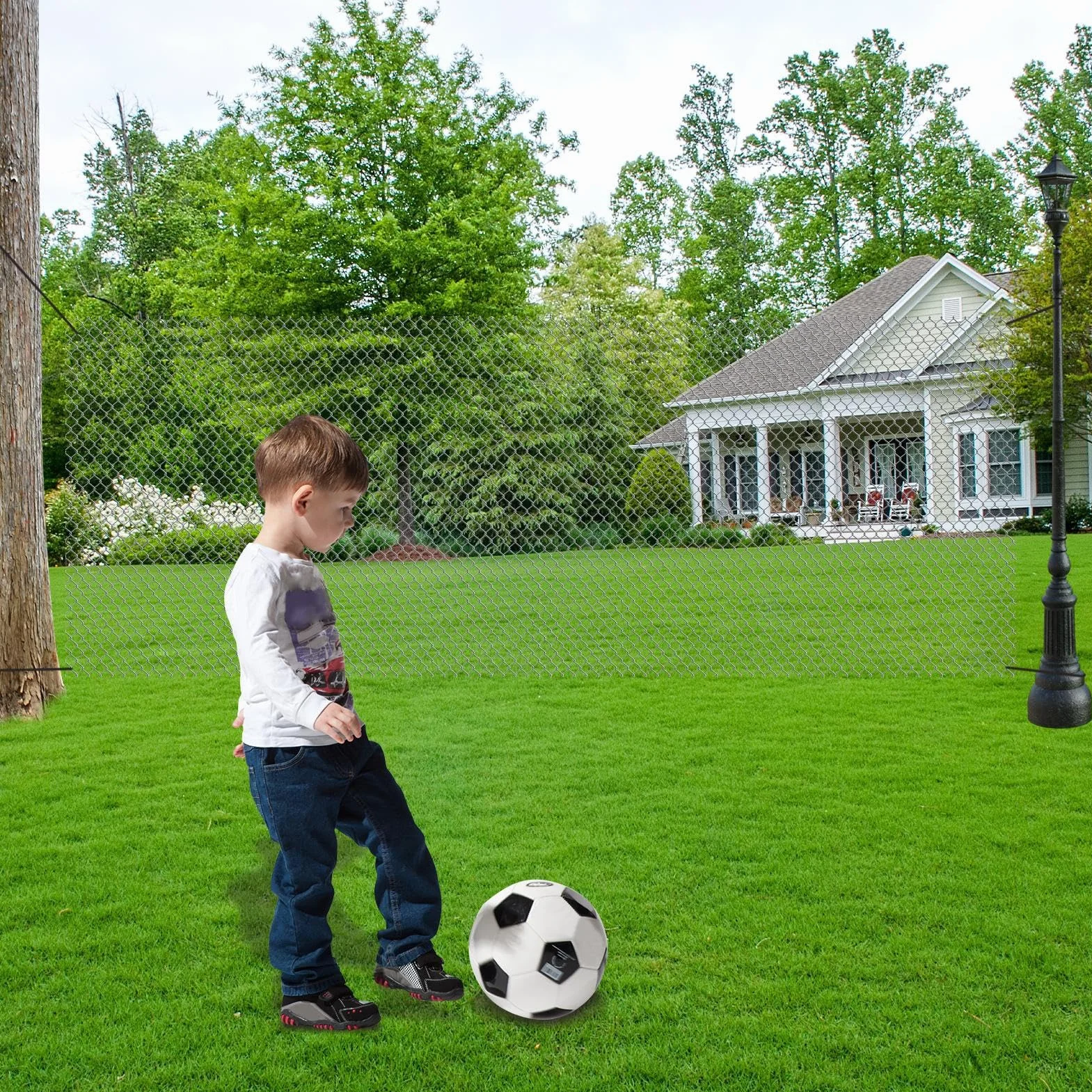 Filet pare-ballons - Filet de sécurité en nylon, barrière sportive | Grand filet multifonctionnel résistant aux intempéries et aux chocs, filet de confinement pour entraînement en extérieur, football,