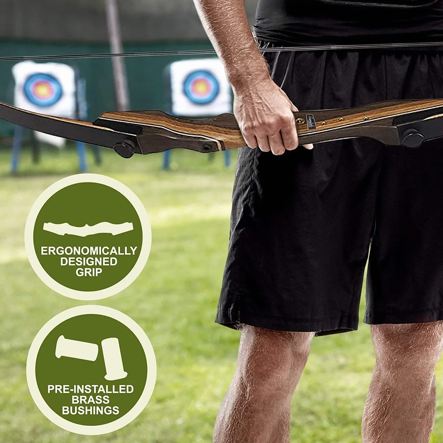 Samick Sage Takedown Recurve Bow 62" Arc de Chasse Débutant à intermédiaire pour Adulte et Jeune (30 LBS, Gaucher)