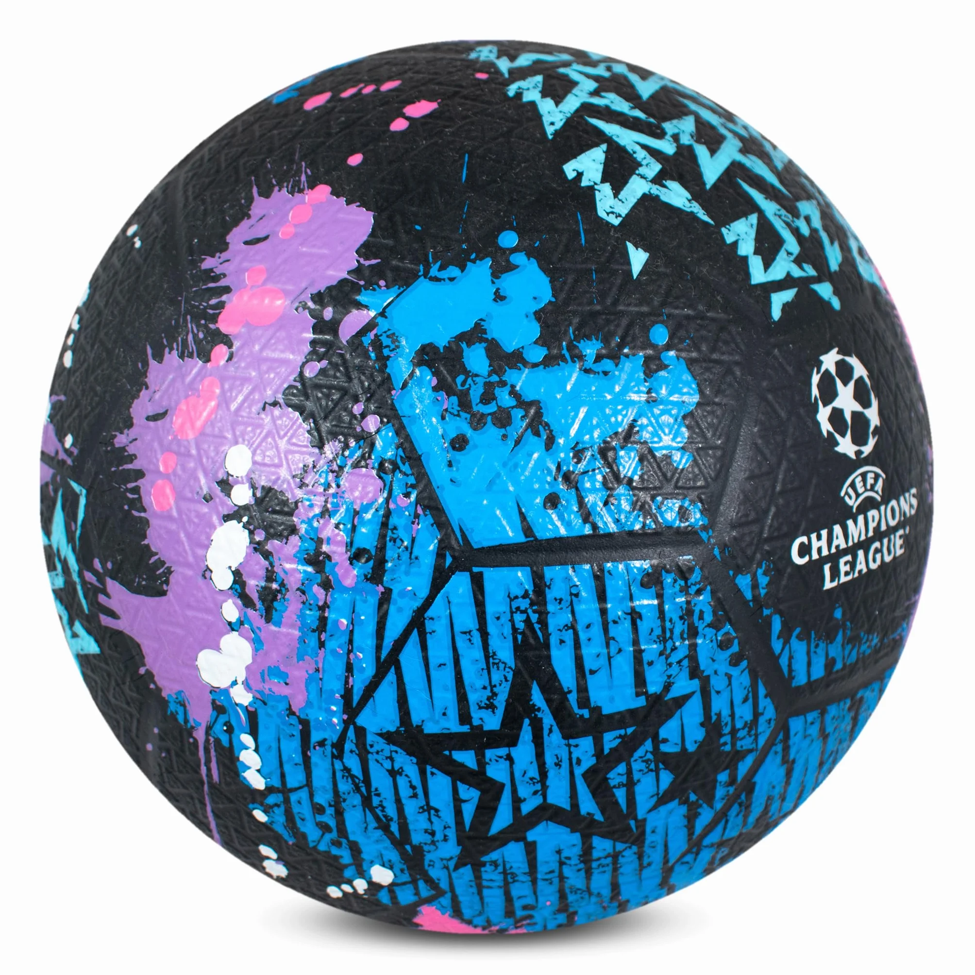 Hy-Pro Ballon de Rue en Caoutchouc sous Licence Officielle UEFA Champions League – Taille 5, Excellente idée Cadeau de Football, Article UCL, intérieur et extérieur