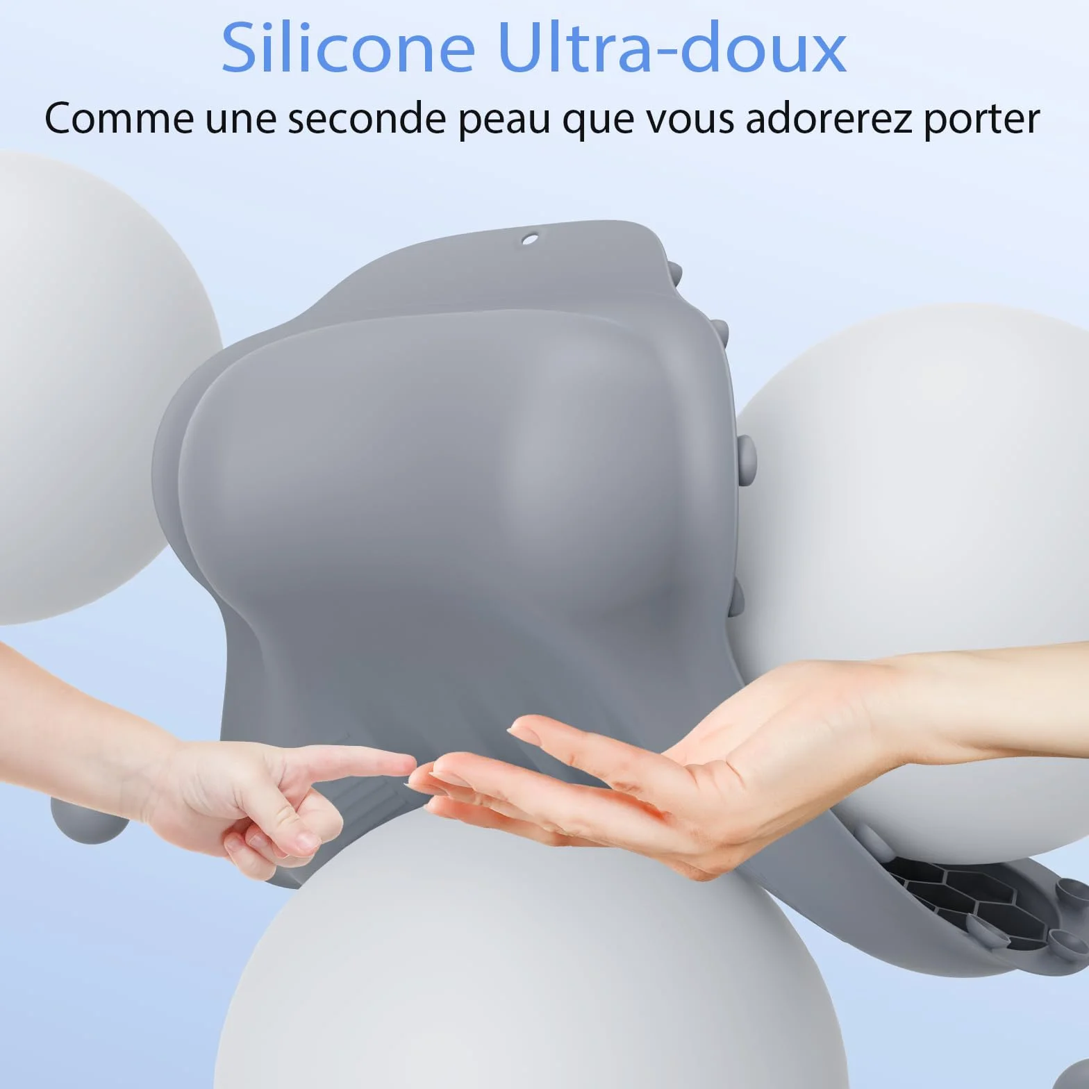 Coussin de Bain en Silicone Kixcvdm avec Ventouse Antidérapante, Séchage Rapide, Grande Taille