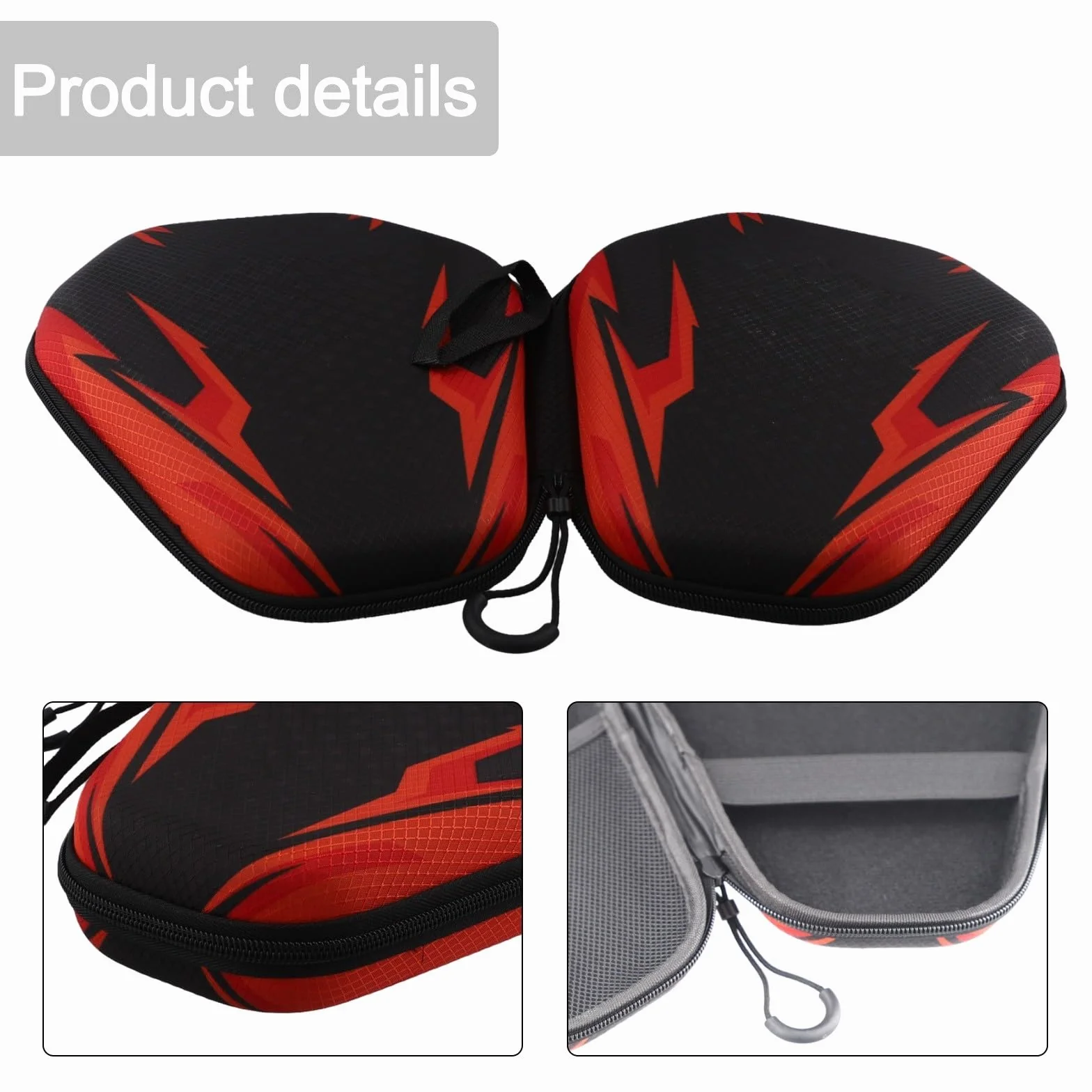 Besttoolifes étui rigide pour raquette de tennis de table, coque EVA étanche pour 2 raquettes
