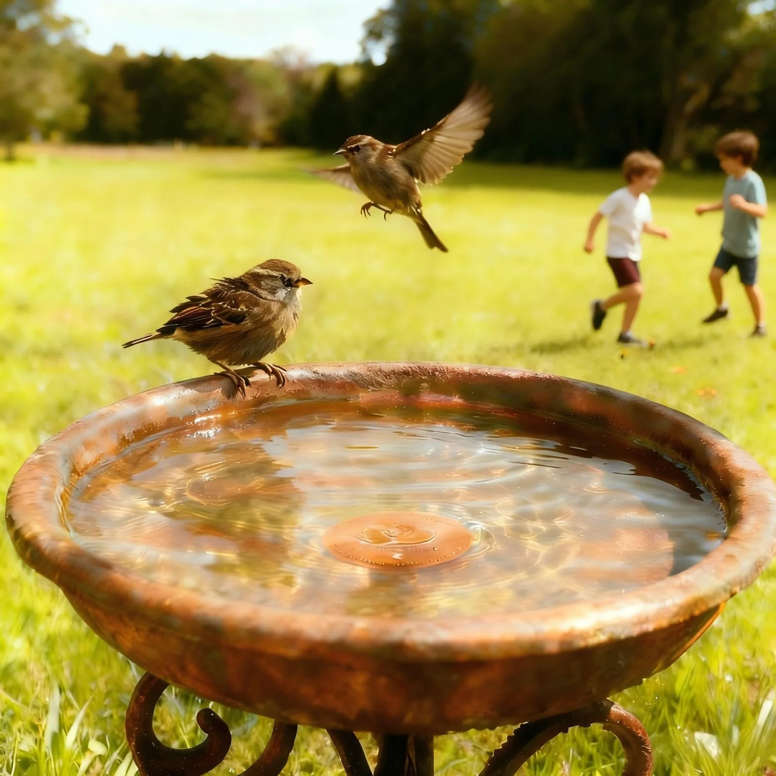 Kimimara Disque de nettoyage pour bain d'oiseaux en cuivre
