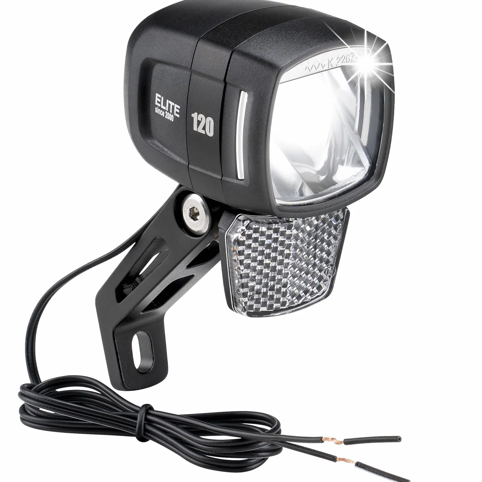 Vélo électrique LED lumière de vélo avec réflecteur, StVZO Approbation lumière Avant, LED Feux de stationnement, Phare de vélo, Lampe de vélo lumière Avant
