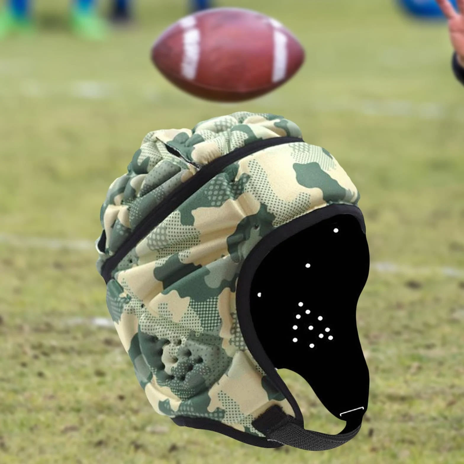 Rockible Casque de Rugby pour Enfants et Besoins Spéciaux - Garde-Tête Rembourré pour Football et Sports - Head Protector pour Gardien