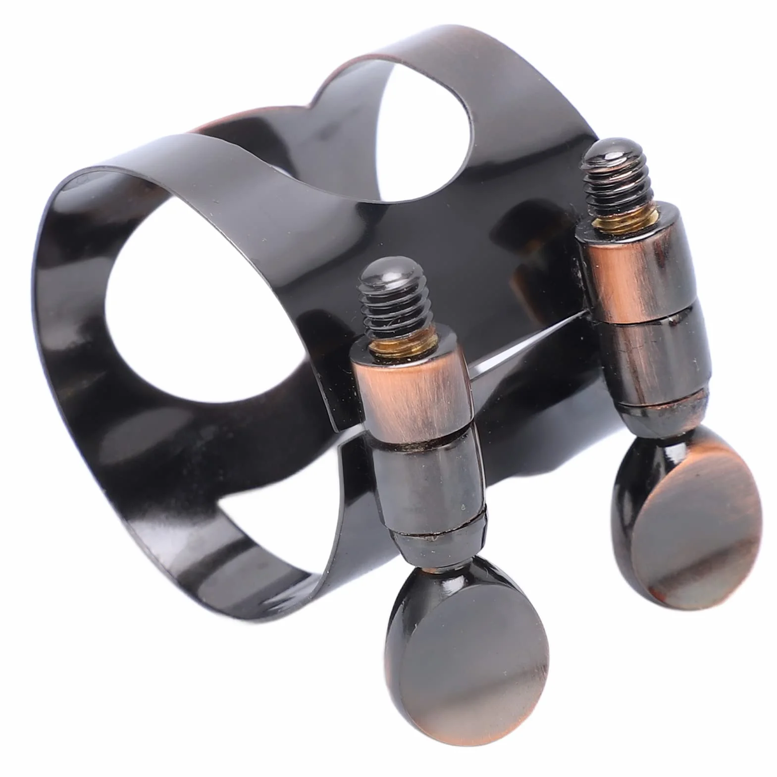 Ligature de Clarinette Métal Clip Fixation Anche Rouge Antique