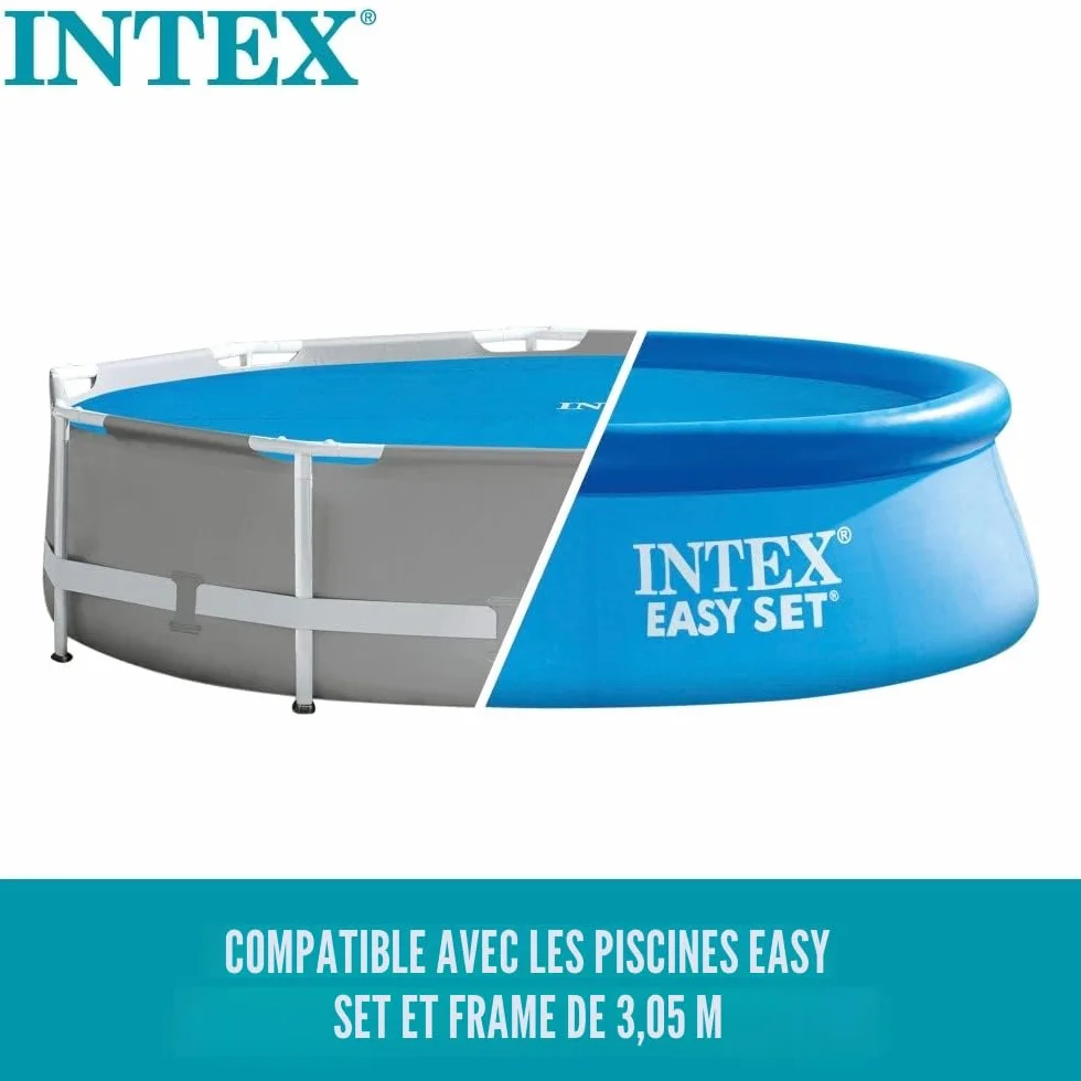 Intex Bâche Solaire pour Piscine Easy & Frame 305 cm Bleu