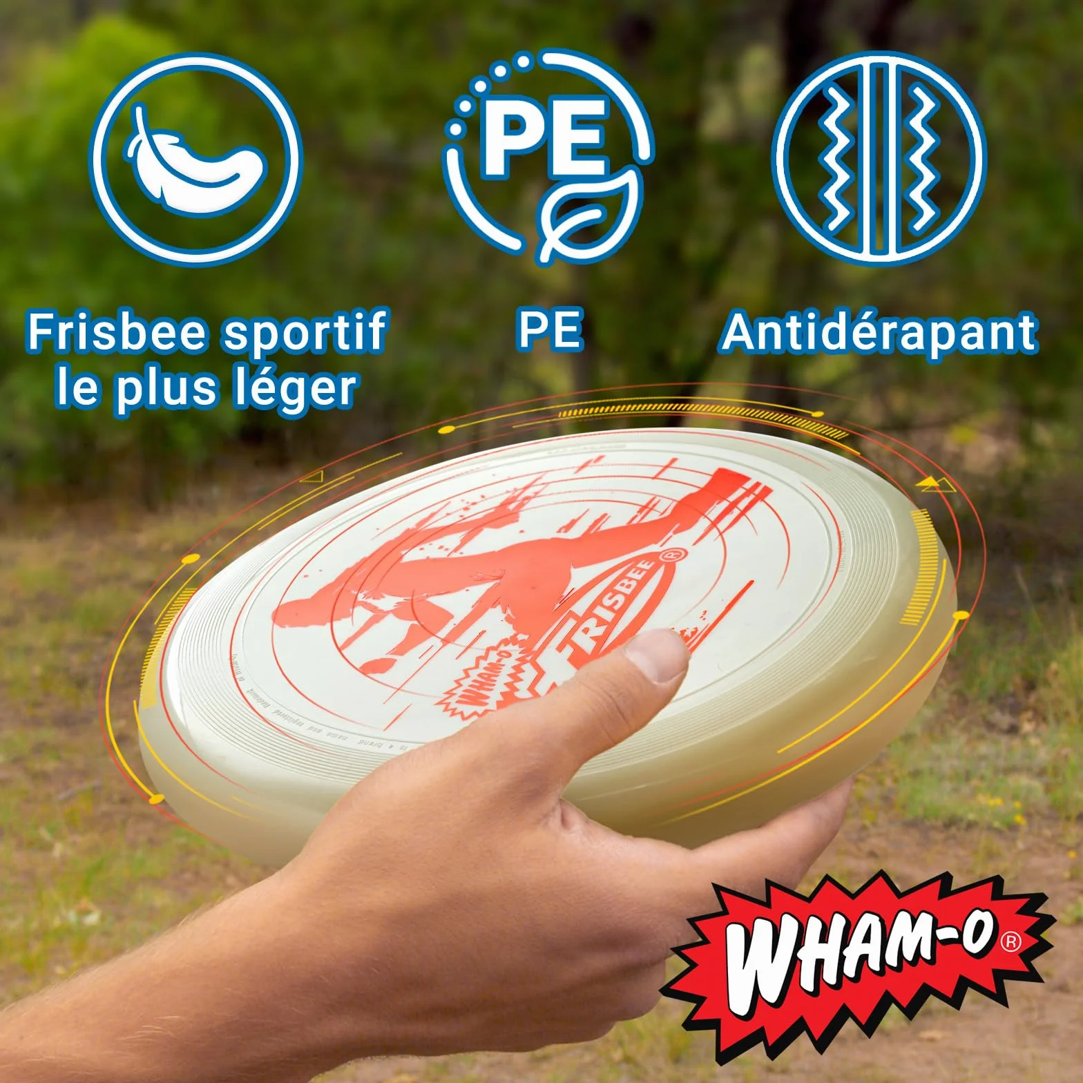 Wham-O Frisbee All Sport Disc 140g, 25.02cm, Durable et antidérapant pour Les Jeux de Plein air, Parfait pour Les Sports d'équipe et Le Plaisir en Famille -2 Pack