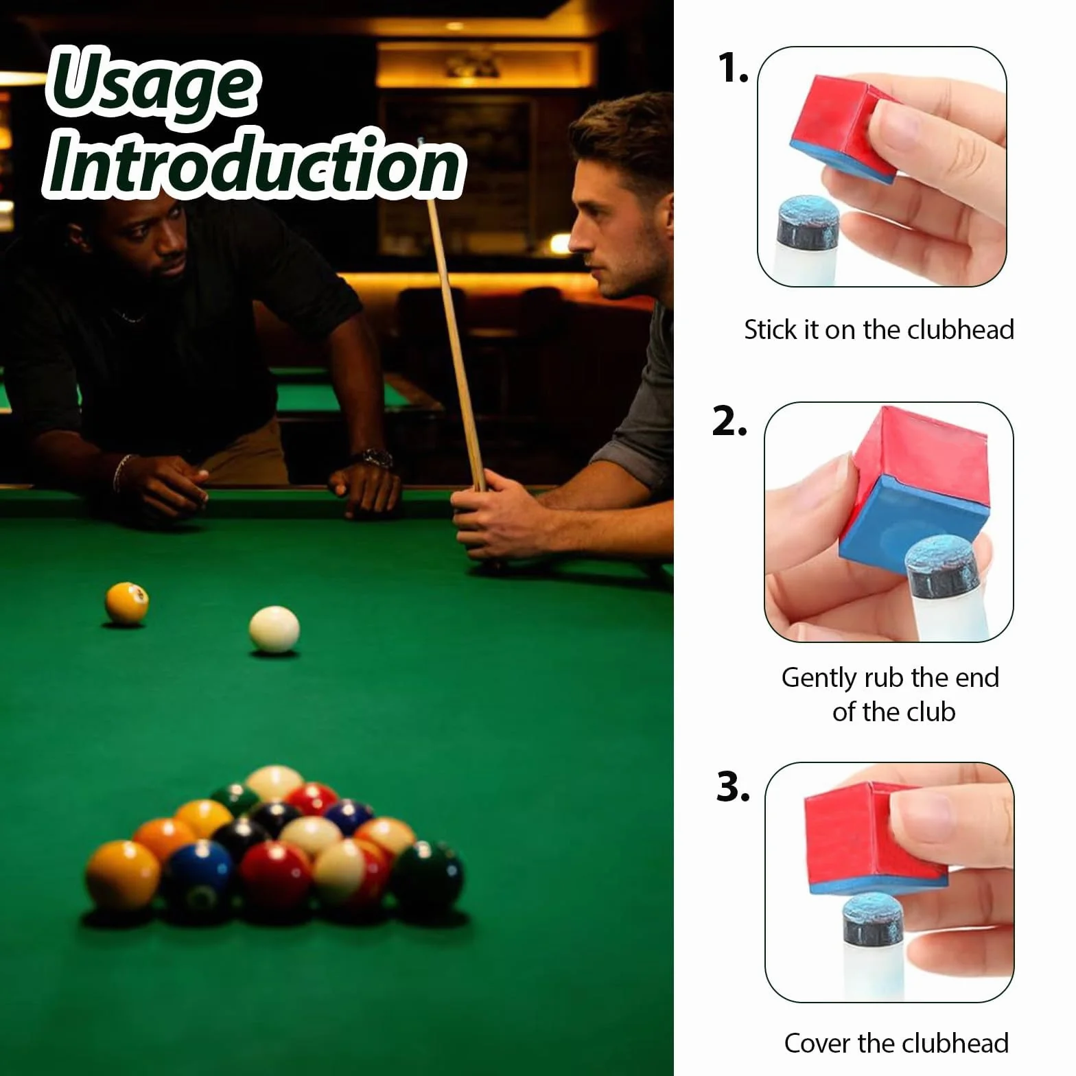 6 Pièces Billard Craie Bleues, Cue Chalk, Pool Chalk, pour Meilleure Adhérence et Durabilité, Optimal pour Différents Niveaux de Jeu, Pratique pour Transport, Améliore Précision des Coups