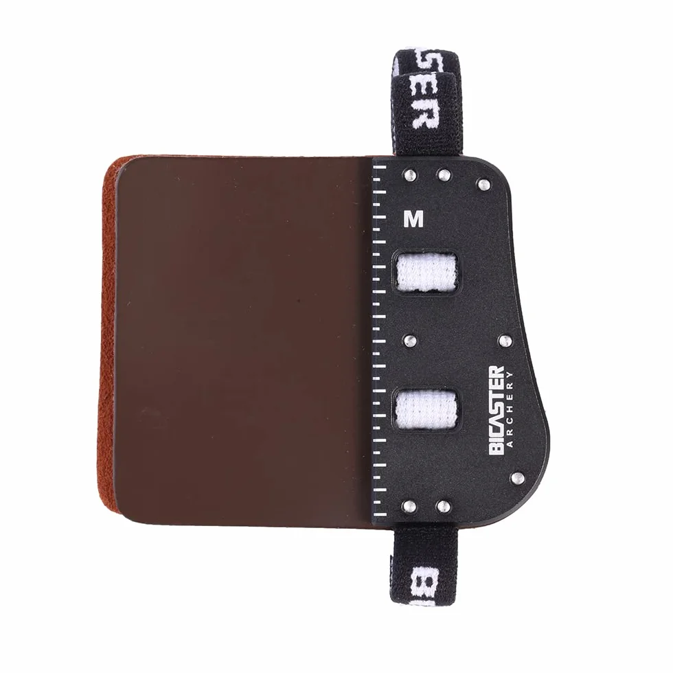 BICASTER SP3 Barebow Doigts Tabs en Cuir de Vache + Plaque en Aluminium