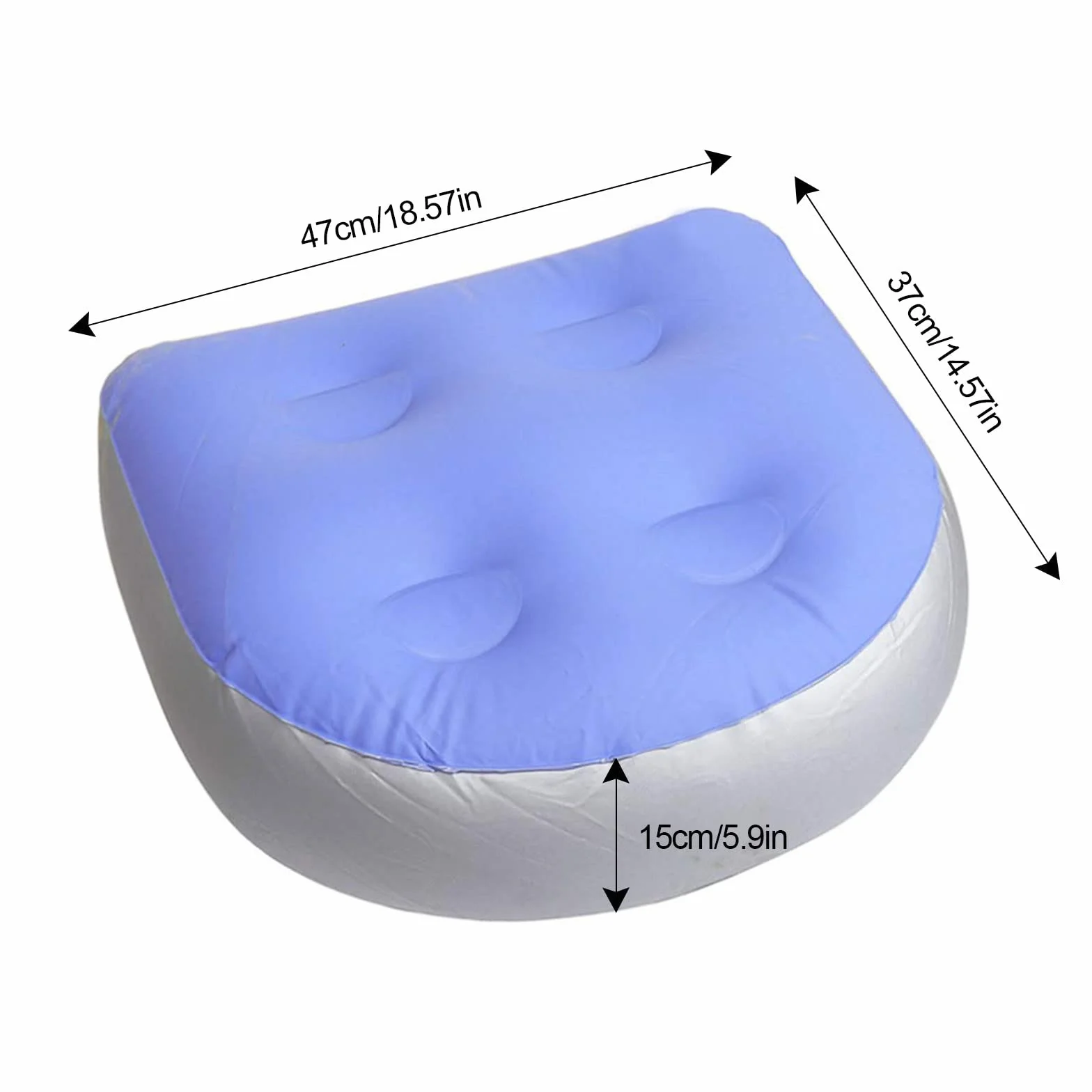 Siège D'appoint Gonflable pour Spas et Bain à remous Support Dorsal Bleu