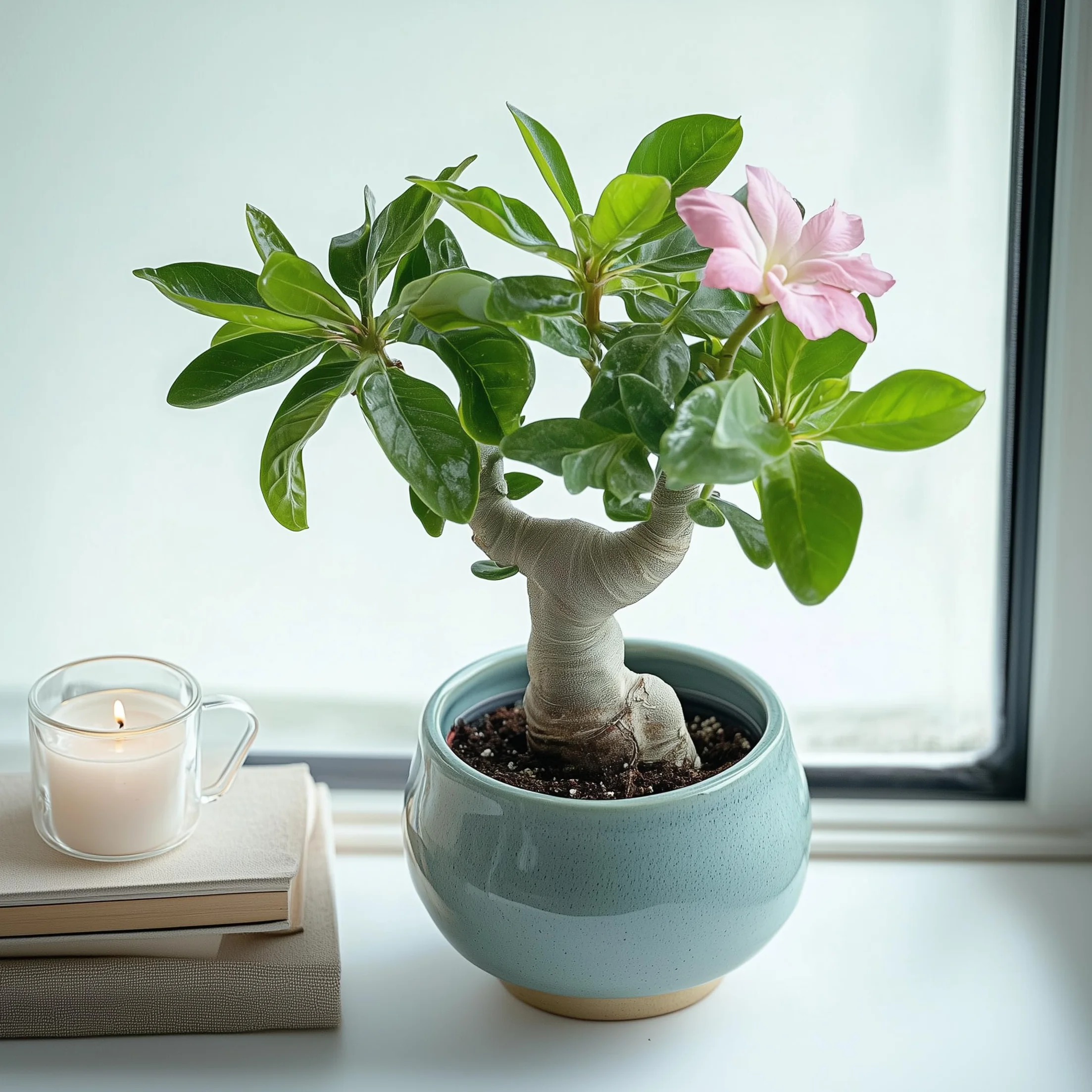 Adenium Obesum Rose du désert 25-40cm Pot 10,5cm Plante d'intérieur fleurie
