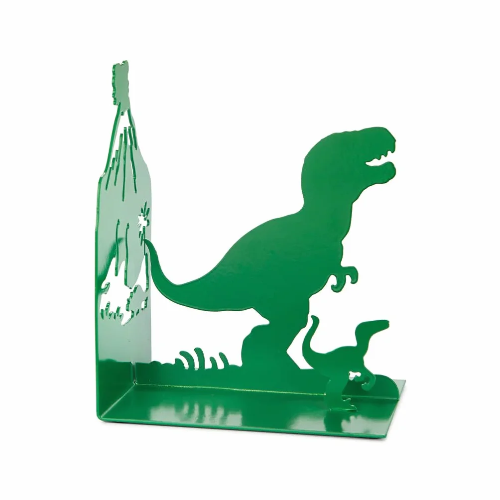 Balvi Serre-Livres Jurassic Vert Métal Inspiré Dinosaures
