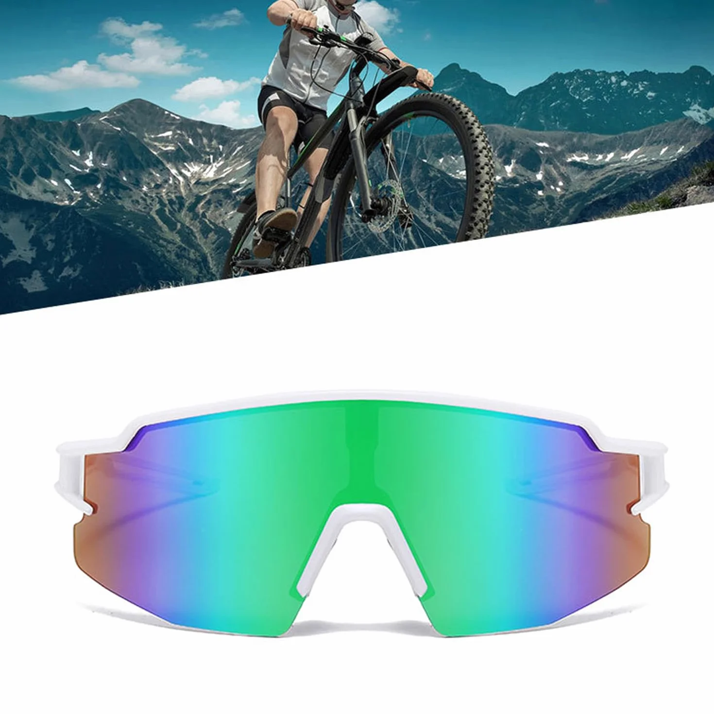 lunettes de vélo pour homme et femme, Anti-UV vélo de route Pour activités de plein air Comme le cyclisme, la course l'escalade la conduite la pêche