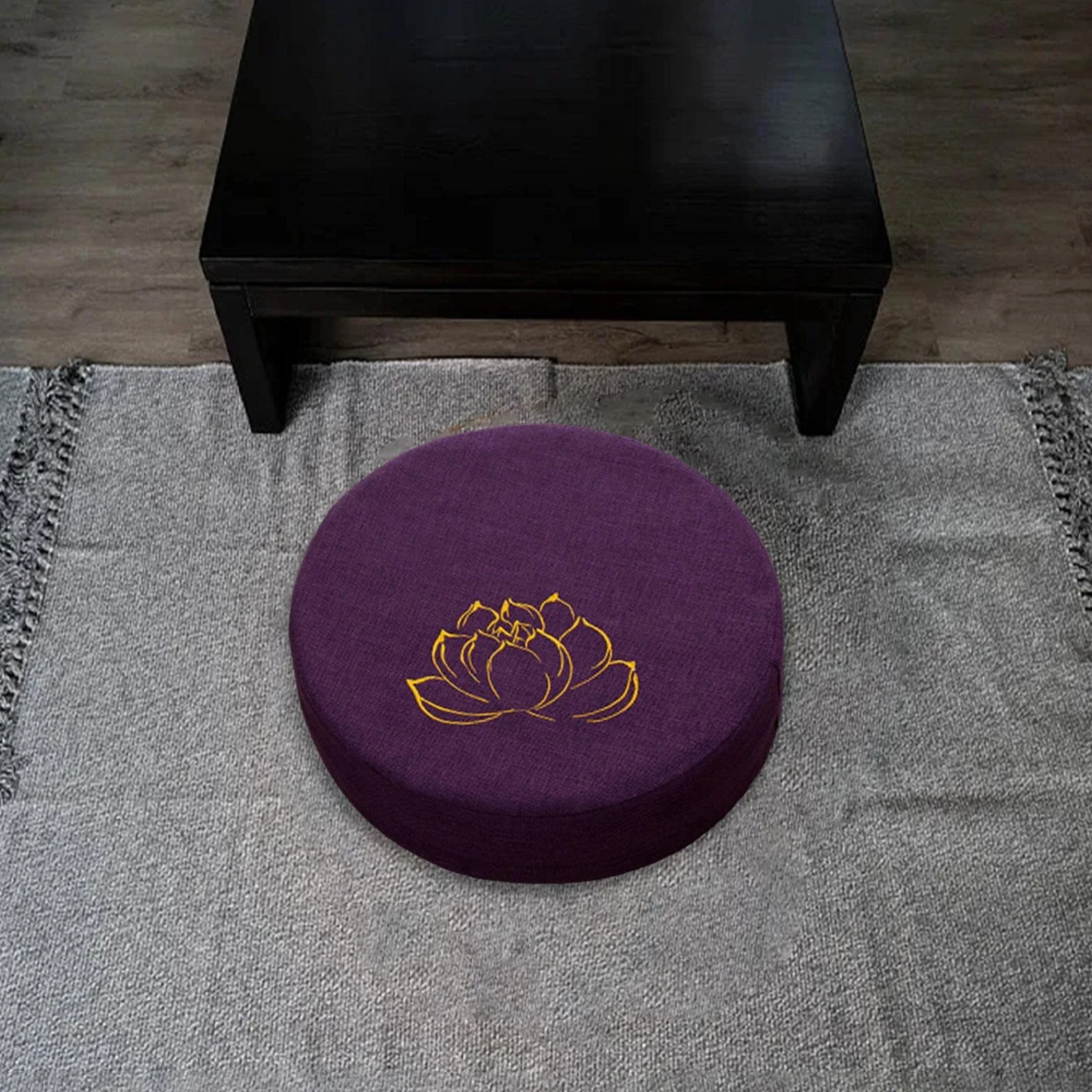 MagiDeal Coussin de méditation de Yoga Tapis de Tatami Japonais Oreiller de méditation tibétain, Violet Foncé 10cm