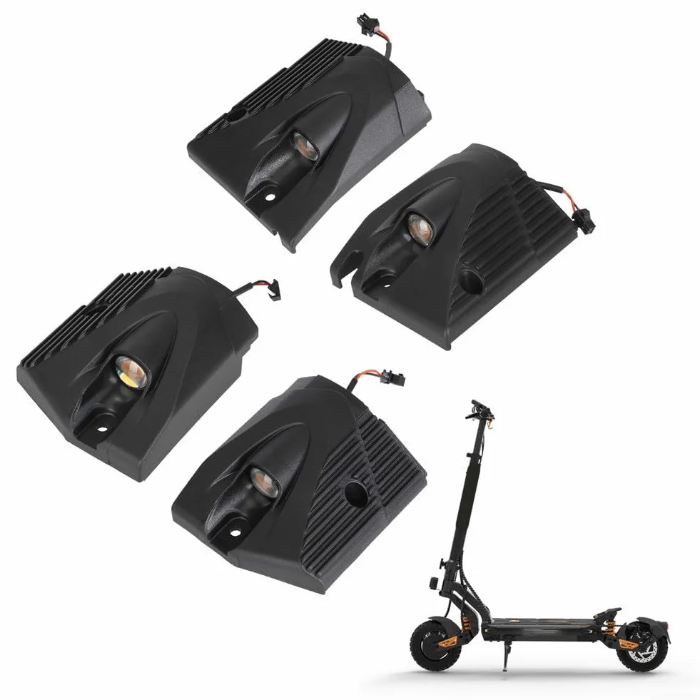 Gdfnmogo Ensemble d'éclairage d'angle LED pour scooter électrique Kukirin G2 MASTERs, ensemble de feux latéraux avant et arrière, pièces de rechange gauche et droite, noir (arrière droit, noir)