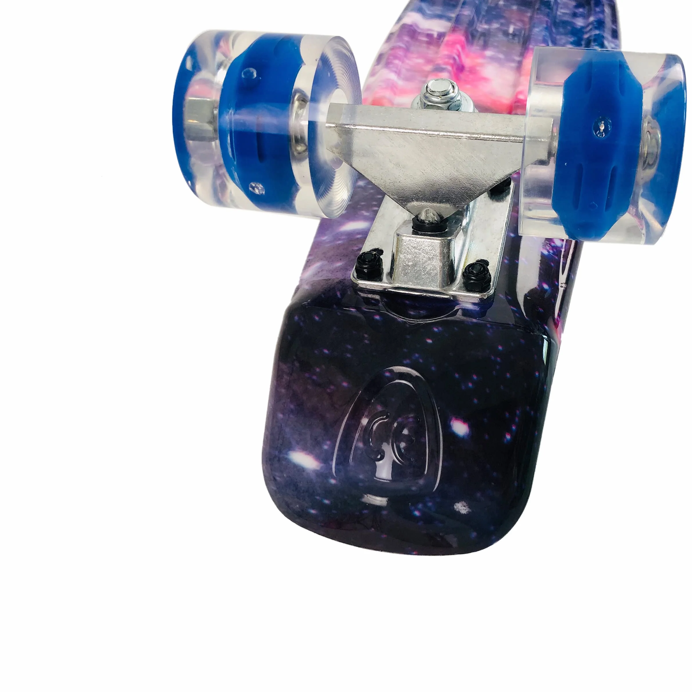 Skateboard Enfants,Mini Cruiser 22 Pouces Skateboard avec Light Up Roues Complete Skateboard pour Adultes Enfants débutants Filles garçons Cadeau d'anniversaire