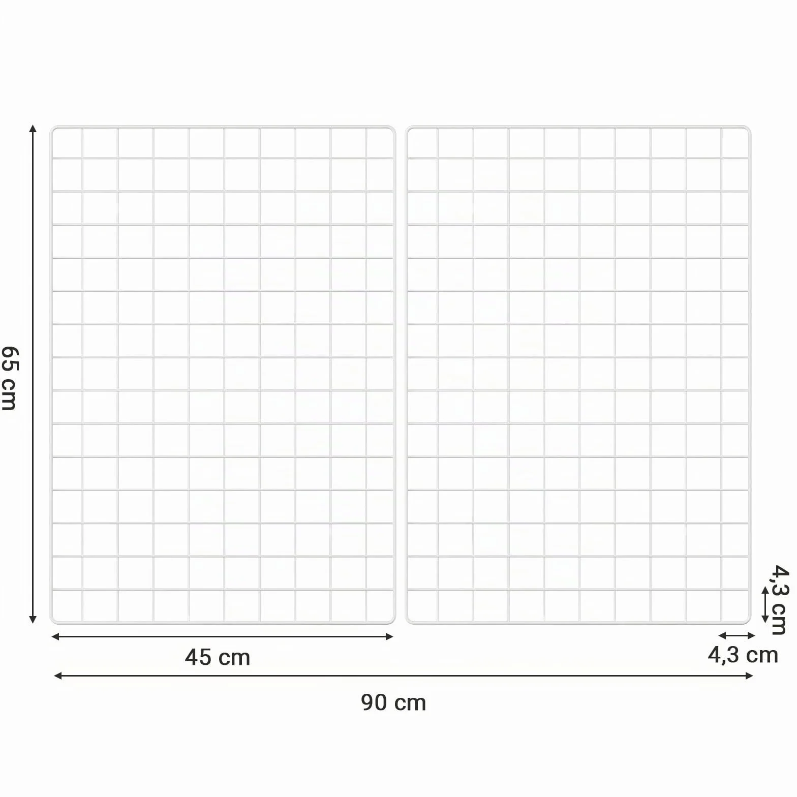 SONGMICS Cadre photo mural 65 x 45 cm Lot de 2 Blanc LPP02W