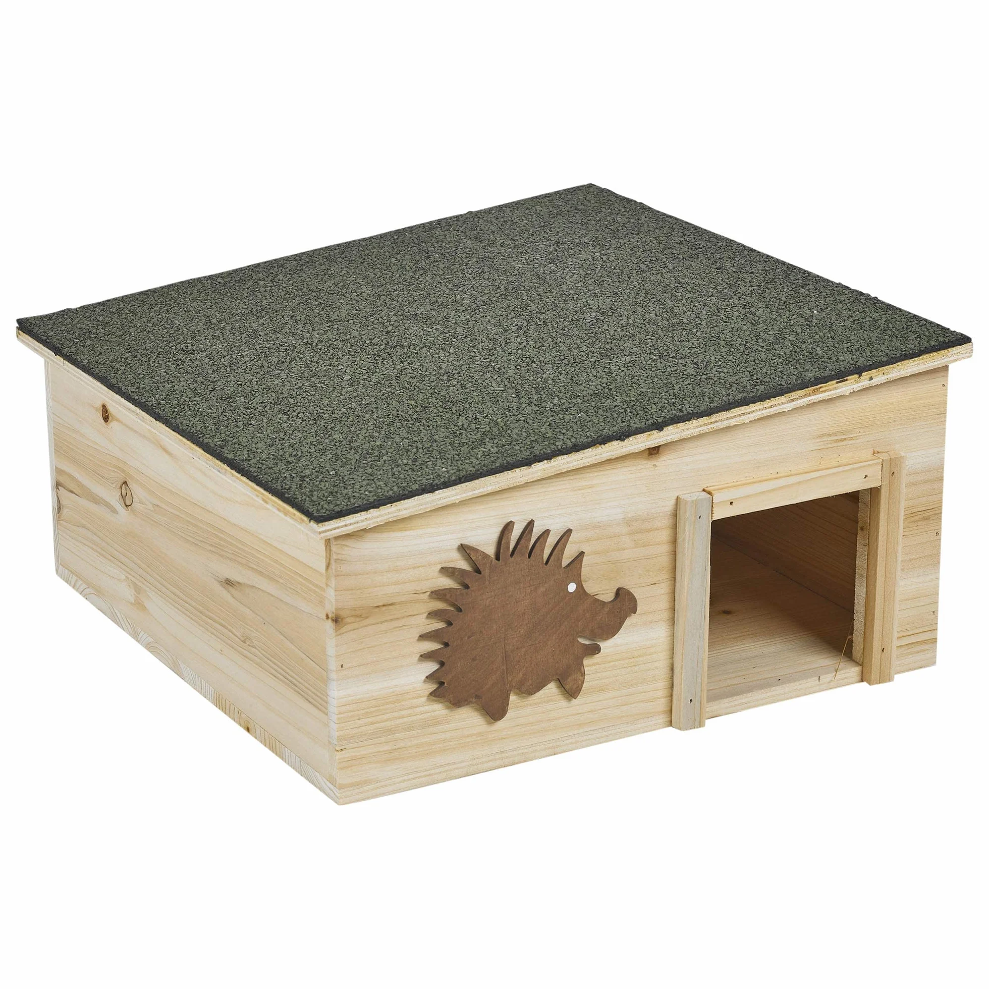Grande cabane en bois pour hérissons, abri d’hibernation imperméable avec toit amovible en bitume