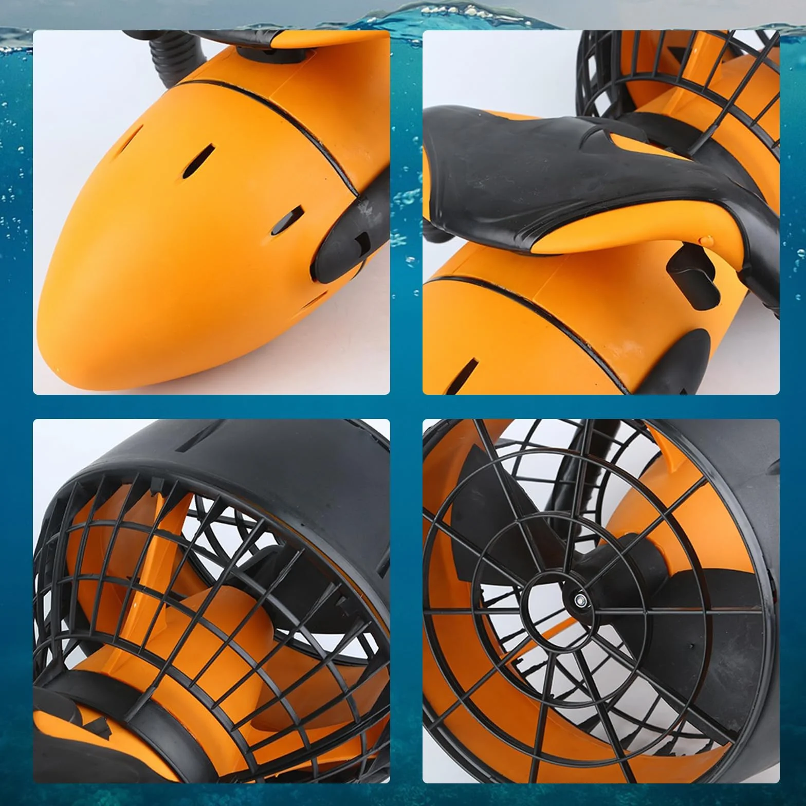 Véhicule sous-marin à propulsion de plongée en scooter de mer, scooter sous-marin 300 W/500 W, un puissant booster de plongée et de natation pour des aventures aquatiques inoubliables,300W