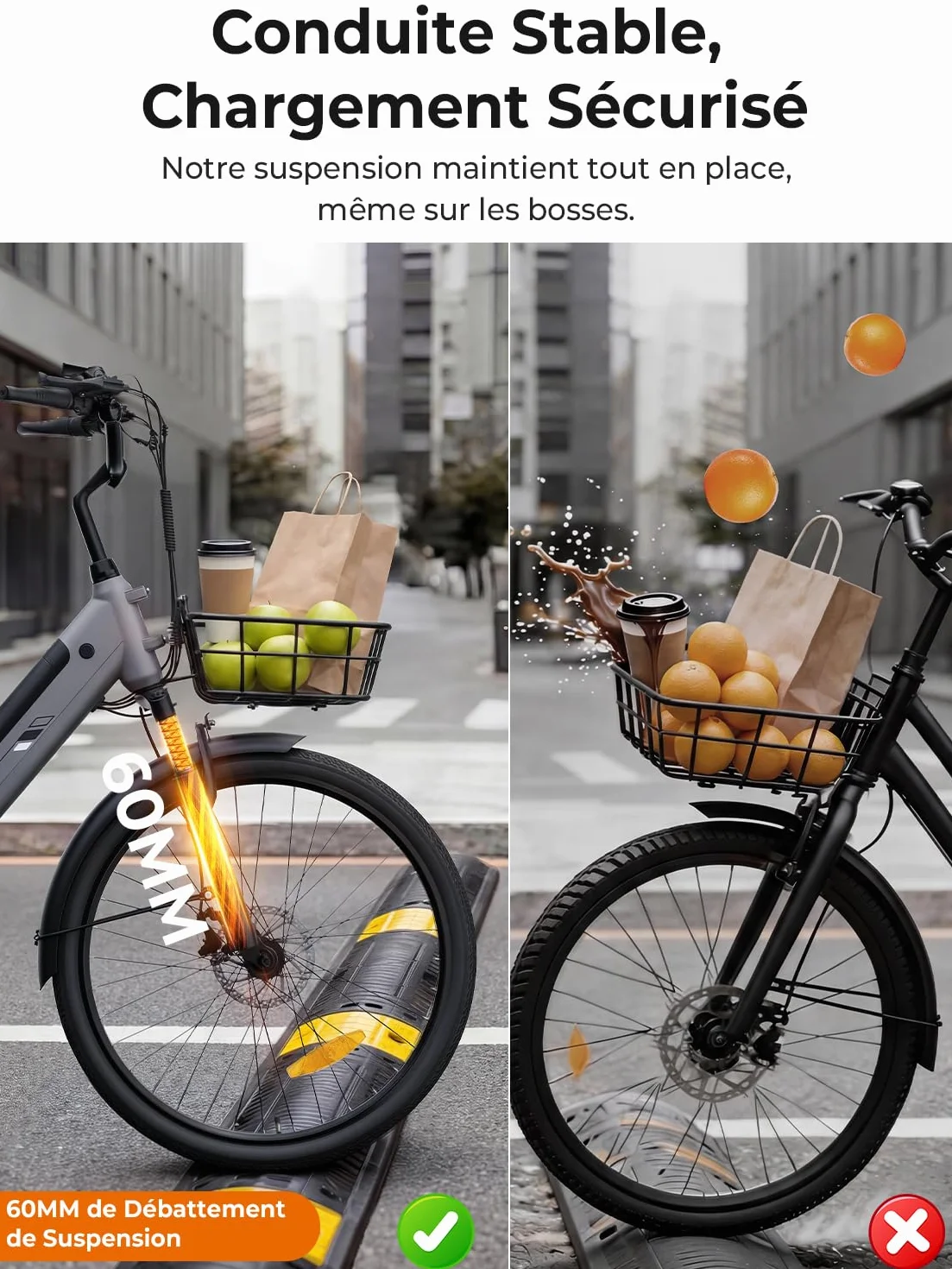 Touroll J2 St Vélo Électrique Autonomie 100KM Moteur 250W 45Nm Batterie Amovible 561Wh 26" VTT Trekking Adulte E-Bike Urbain
