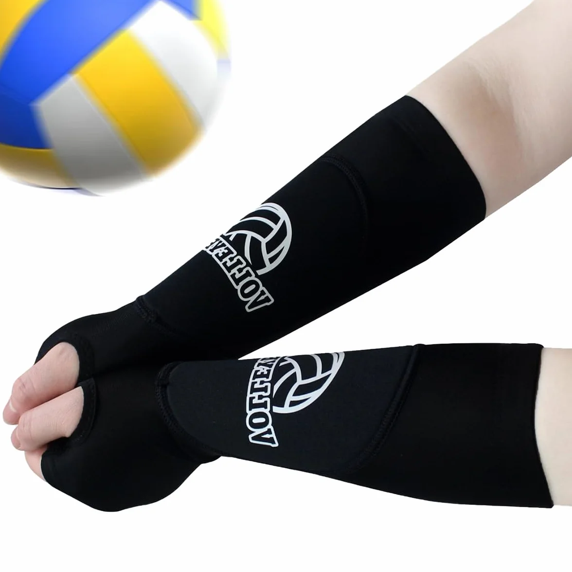 Manchette Volley Femme Volleyball - Manchette de Volley Enfant, Manchons de Bras, Manchon de Compression, Coussinets Protège-Bras, 1 paire (Mesurez le tour de l'avant-bras avant de commander)