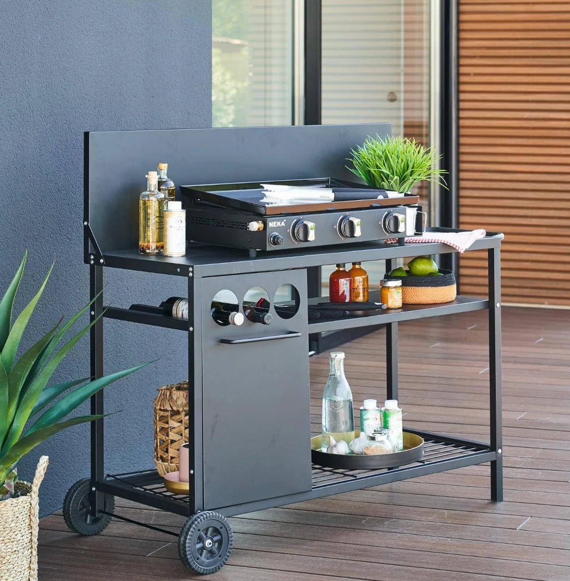 Desserte Plancha 110x45x106 Noir