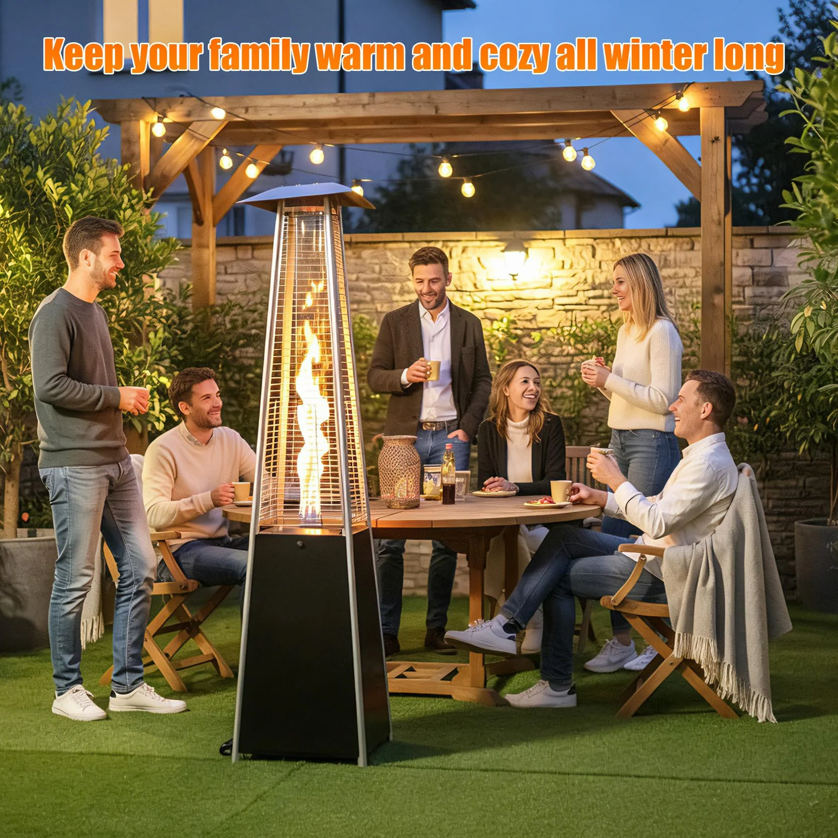 Onlyfire Tube en Verre de Remplacement 125 x 10 cm pour Parasol Chauffant et Poêle à Granulés, Diamètre 100 mm