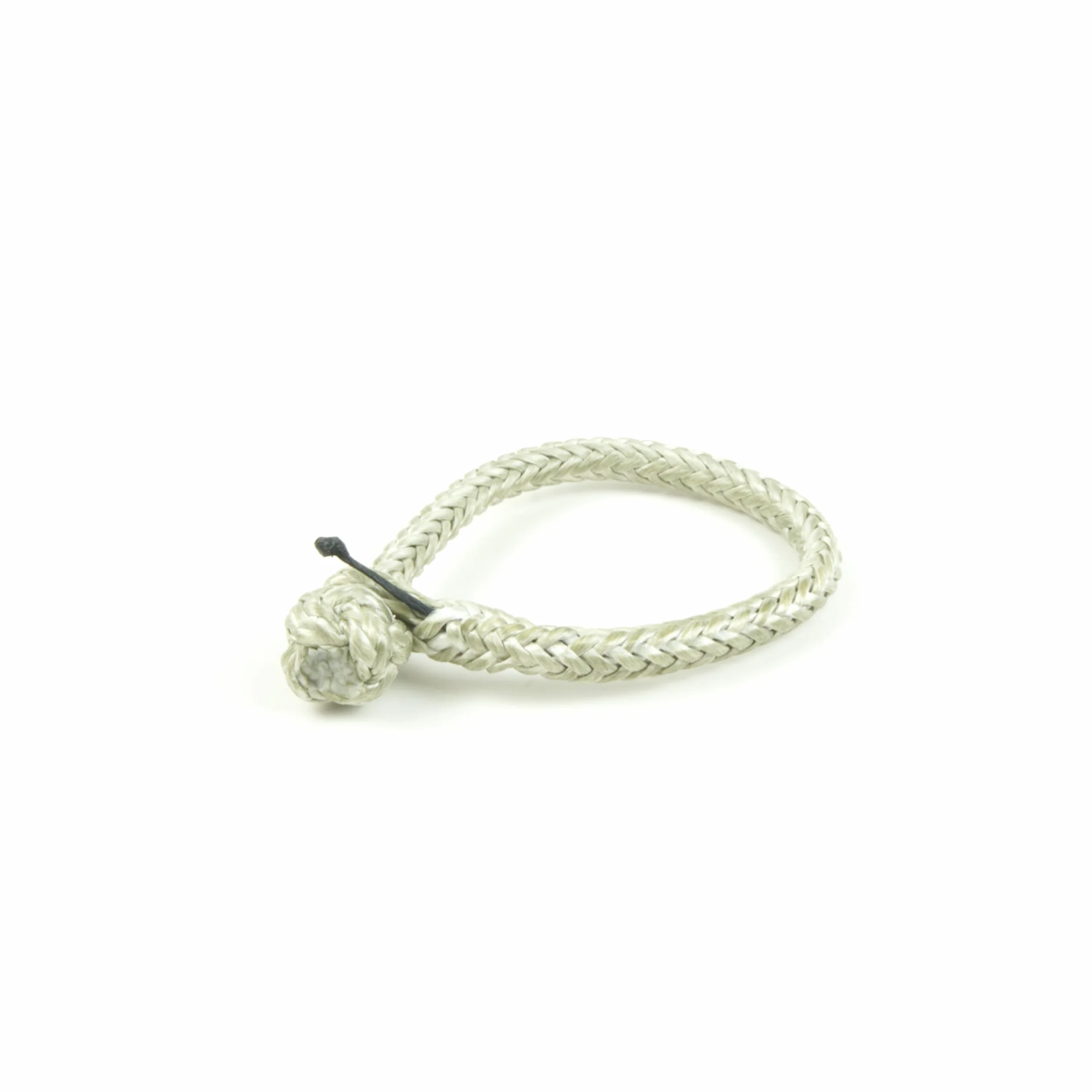 Dyneema® Manille de cordage avec ouvre-boîte - Manille souple 4/6/8/10 mm - Gris/noir - Fabriquée à la main en Allemagne - Spécialement conçue pour une utilisation dans un