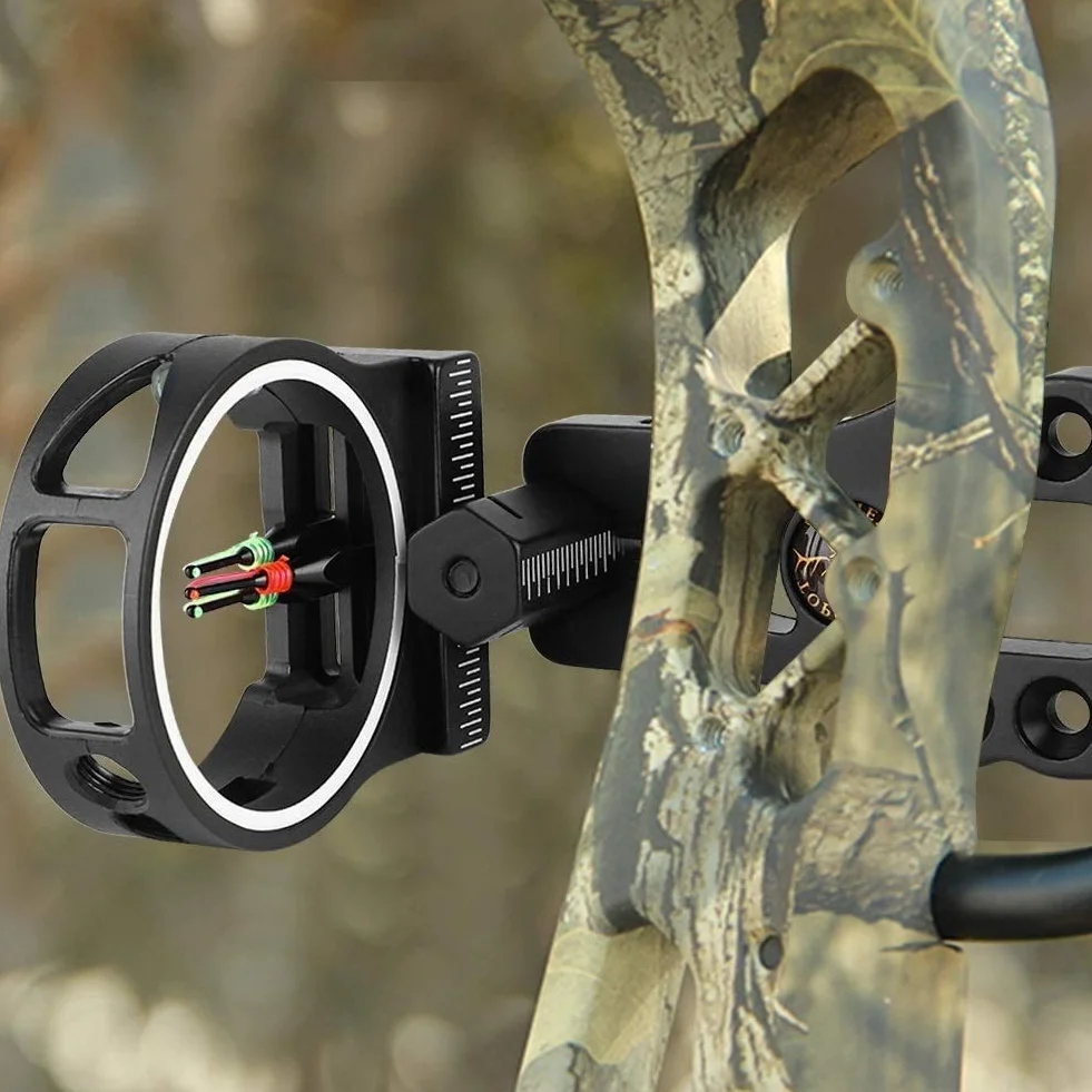 Namvo TP1530 ??viseur d'arc composé de Base Fibre Optique à 3 Broches sans lumière de visée pour Le tir de Chasse Noir Pur