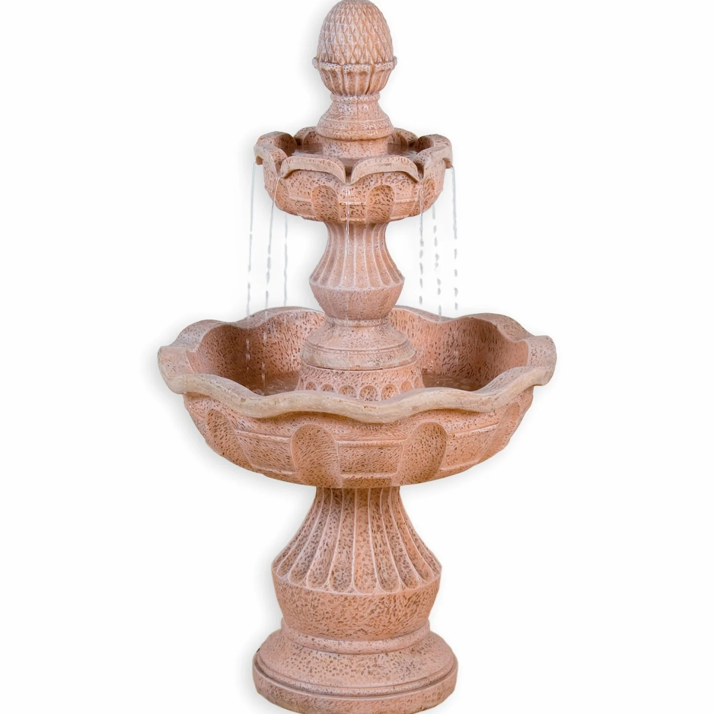STILISTA Fontaine de Jardin METIS Aspect Pierre 58 x 58 x 102 cm Pompe Incluse