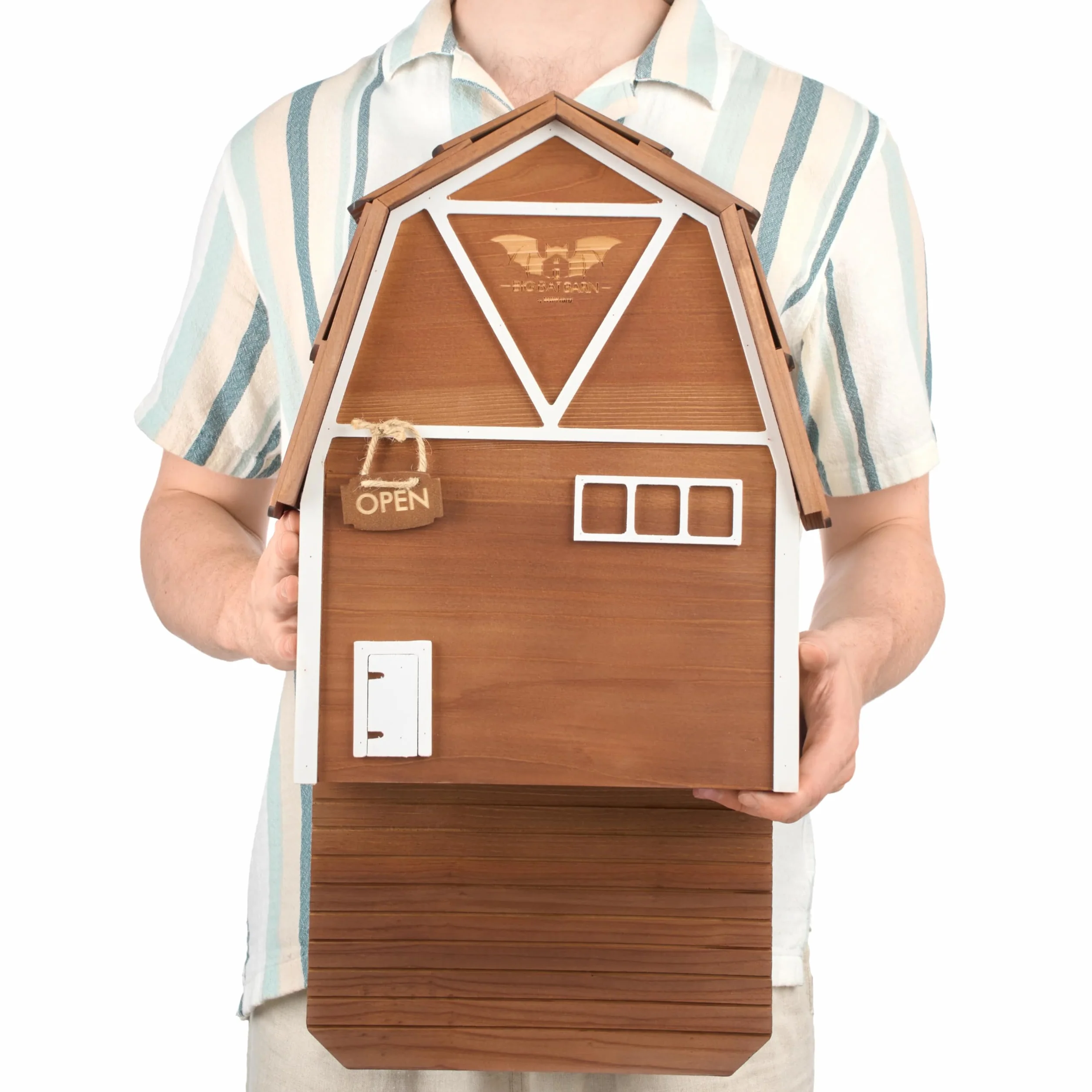 Big Bat Barn Bat House pour l'extérieur - Cage Chauve-Souris sans Vernis