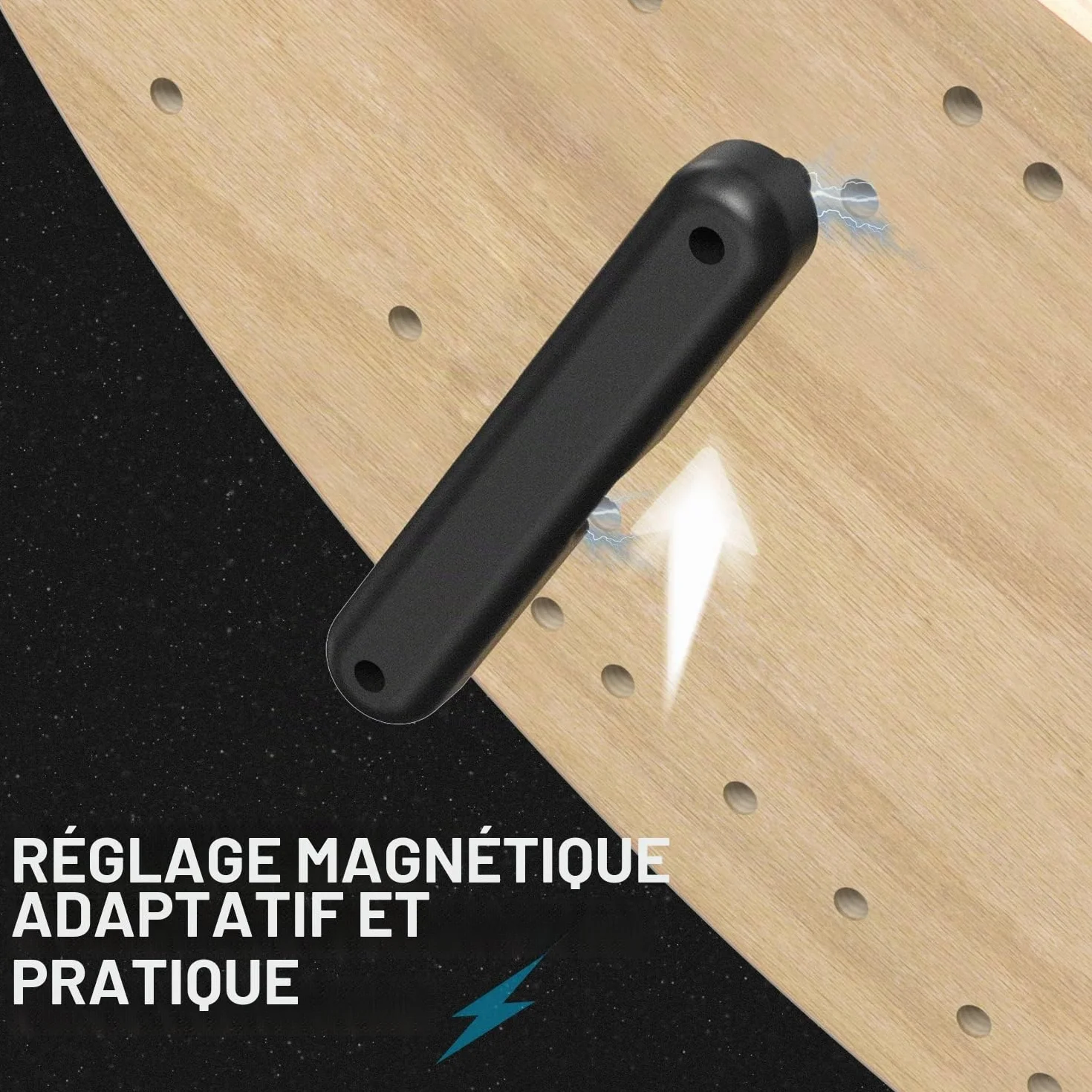 Sportneer Planche d'équilibre 7 modes avec arrêts réglables, rouleau et balle 7,1 cm