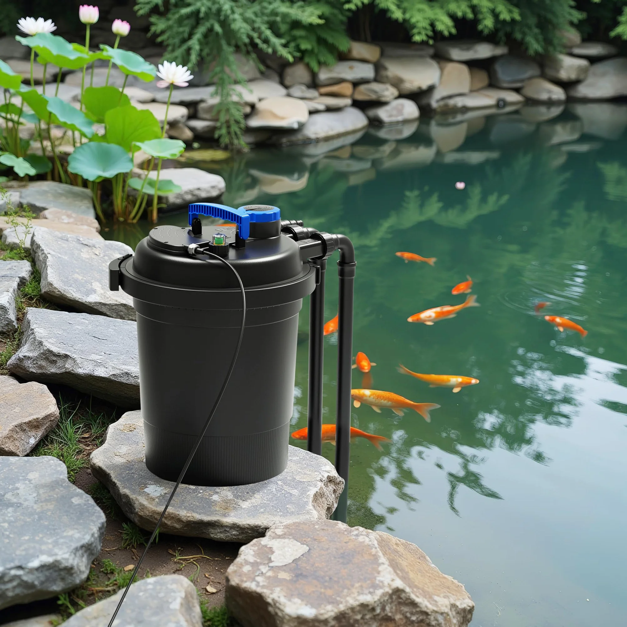 SunSun CPF-250 Filtre de bassin à pression 10000 L 11W UV CTF-6000 SuperECO pompe 6000l/h 40W