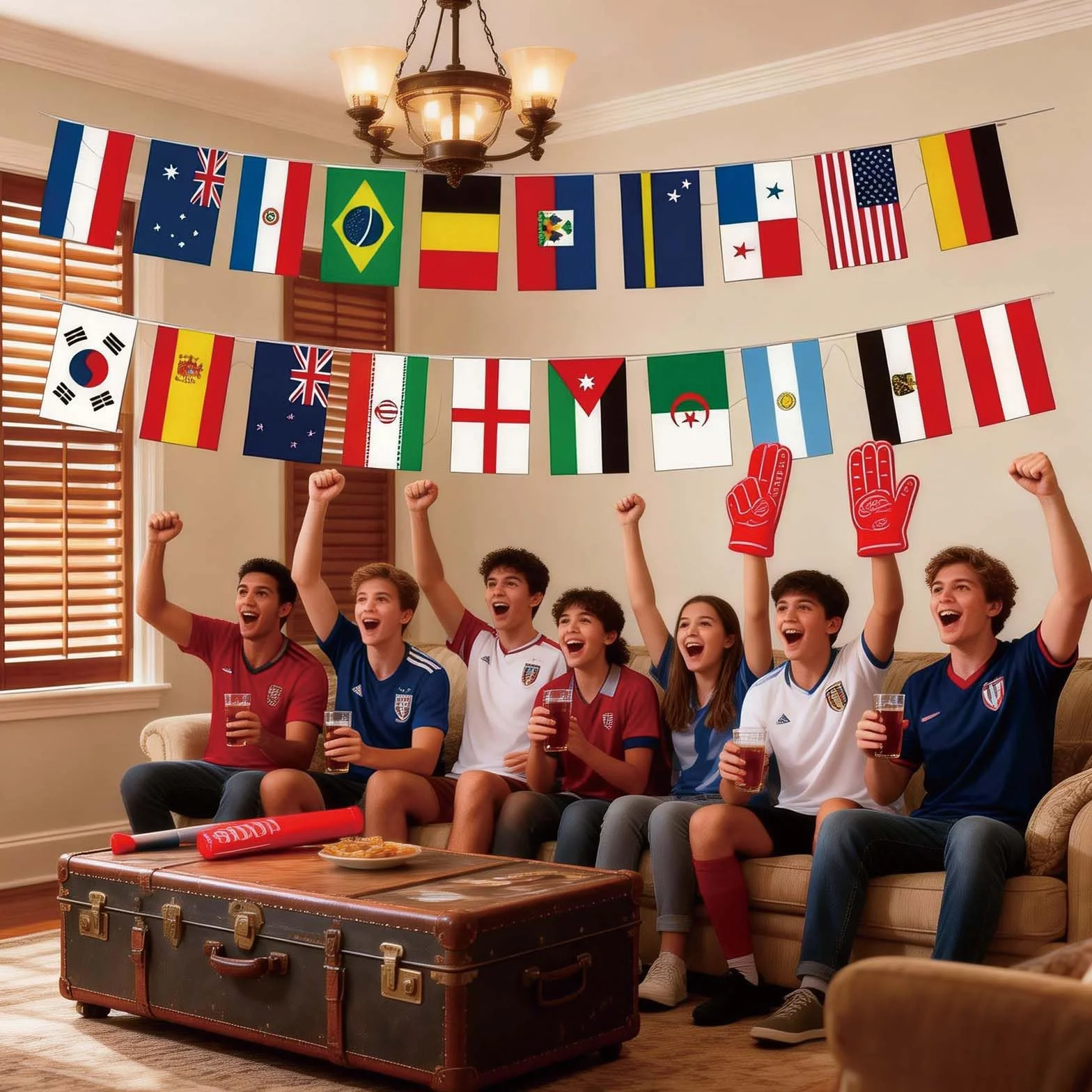 Coupe Du Monde,Guirlande 48 Pays Drapeaux Monde 14x21cm Banderole Décoration Supporters Match Jardin Bar Fête Football Wm De Football 2026 Fussball Wm 2026 Bannière Internationale Extérieur Intérieur